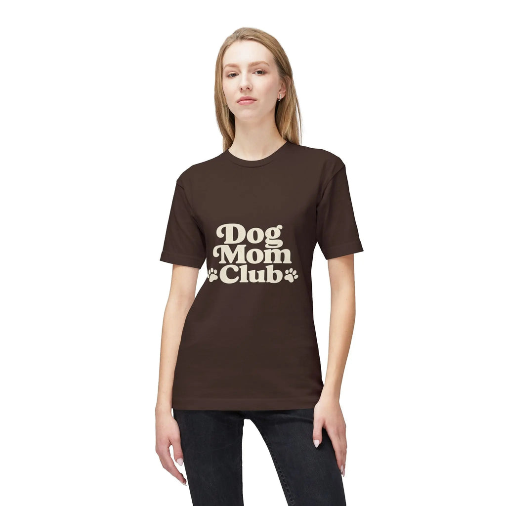 Dog Mom Club T-Shirt — Cute Paw Print Graphic Tee for Dog Lovers Printify