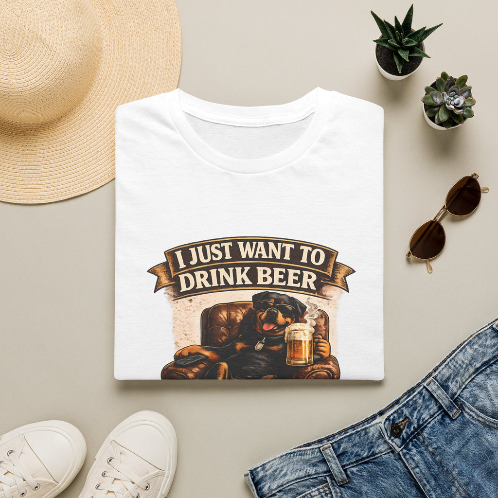 Beer & Dog T-Shirt — "I Just Want to Drink Beer & Hang With My Dog" Graphic Tee