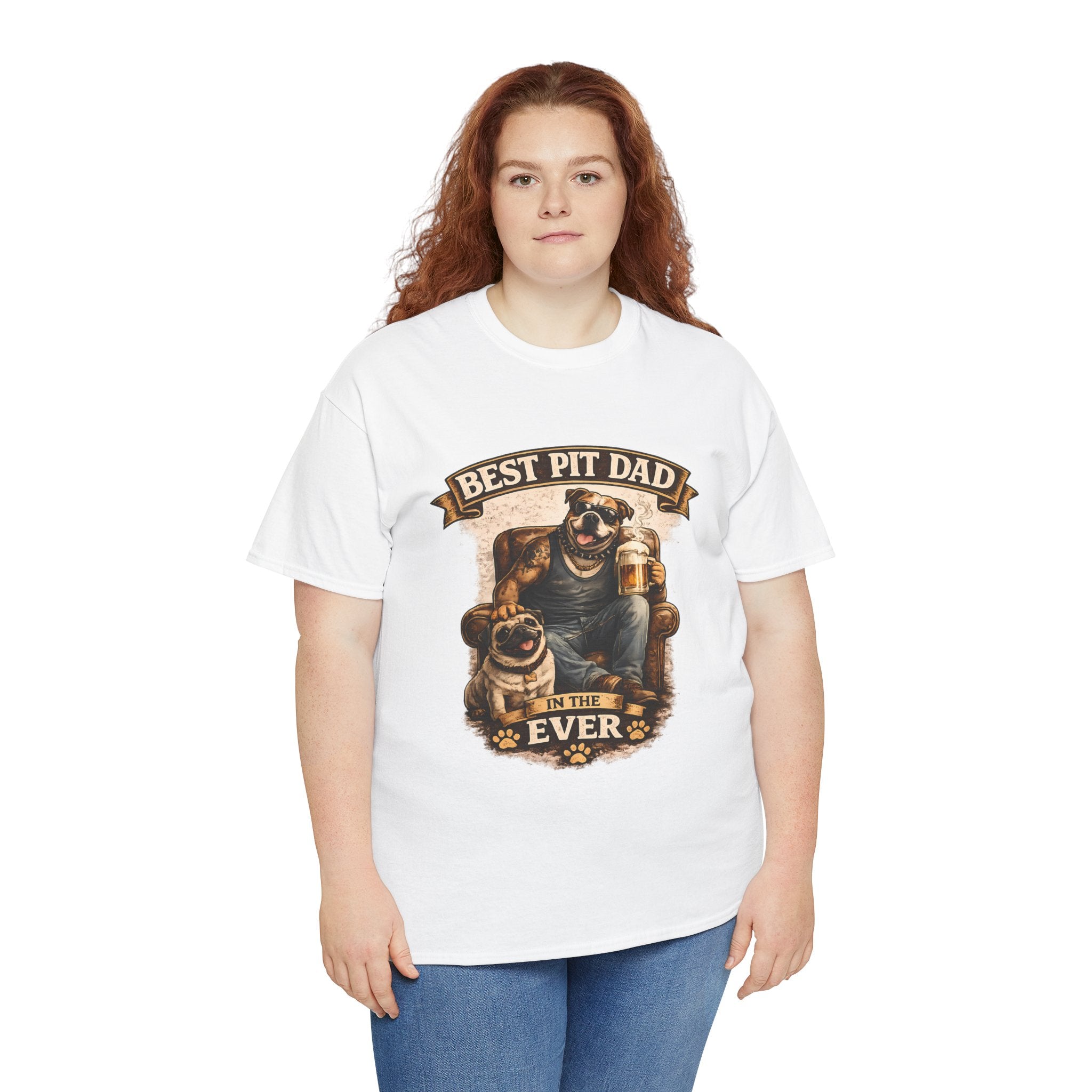 Pit Bull Dad T‑Shirt - “Best Pit Dad Ever” Cute Pitbull Father Tee