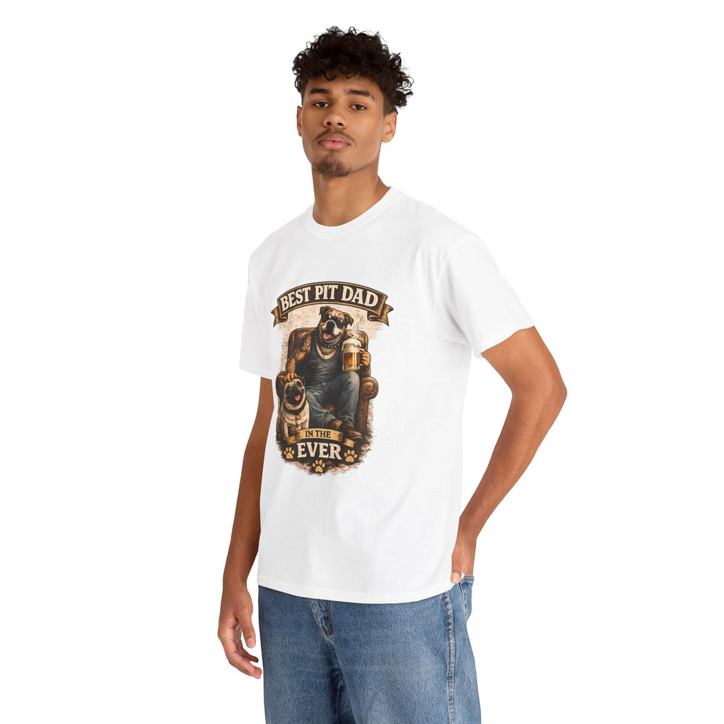 Pit Bull Dad T‑Shirt - “Best Pit Dad Ever” Cute Pitbull Father Tee