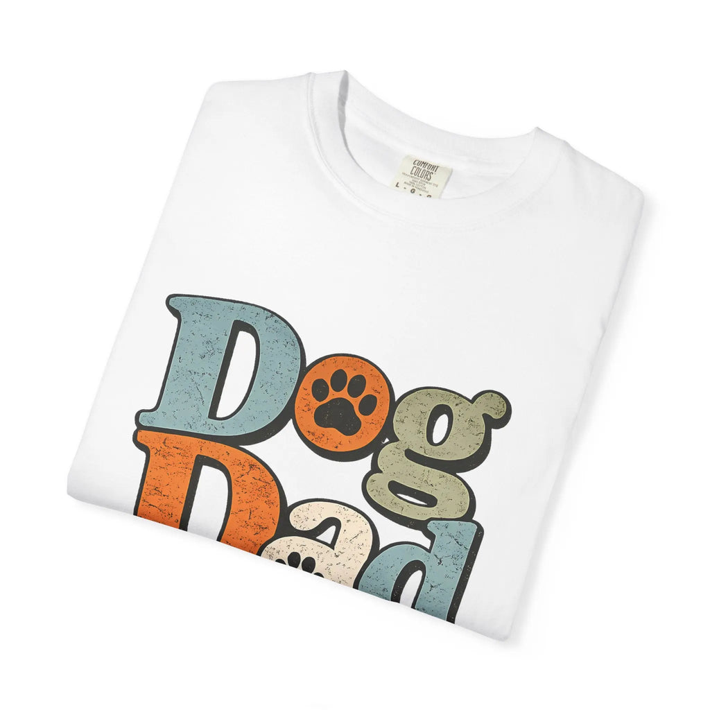 Dog Dad T-Shirt — "Best Friend Forever" Vintage Paw Print Tee Printify