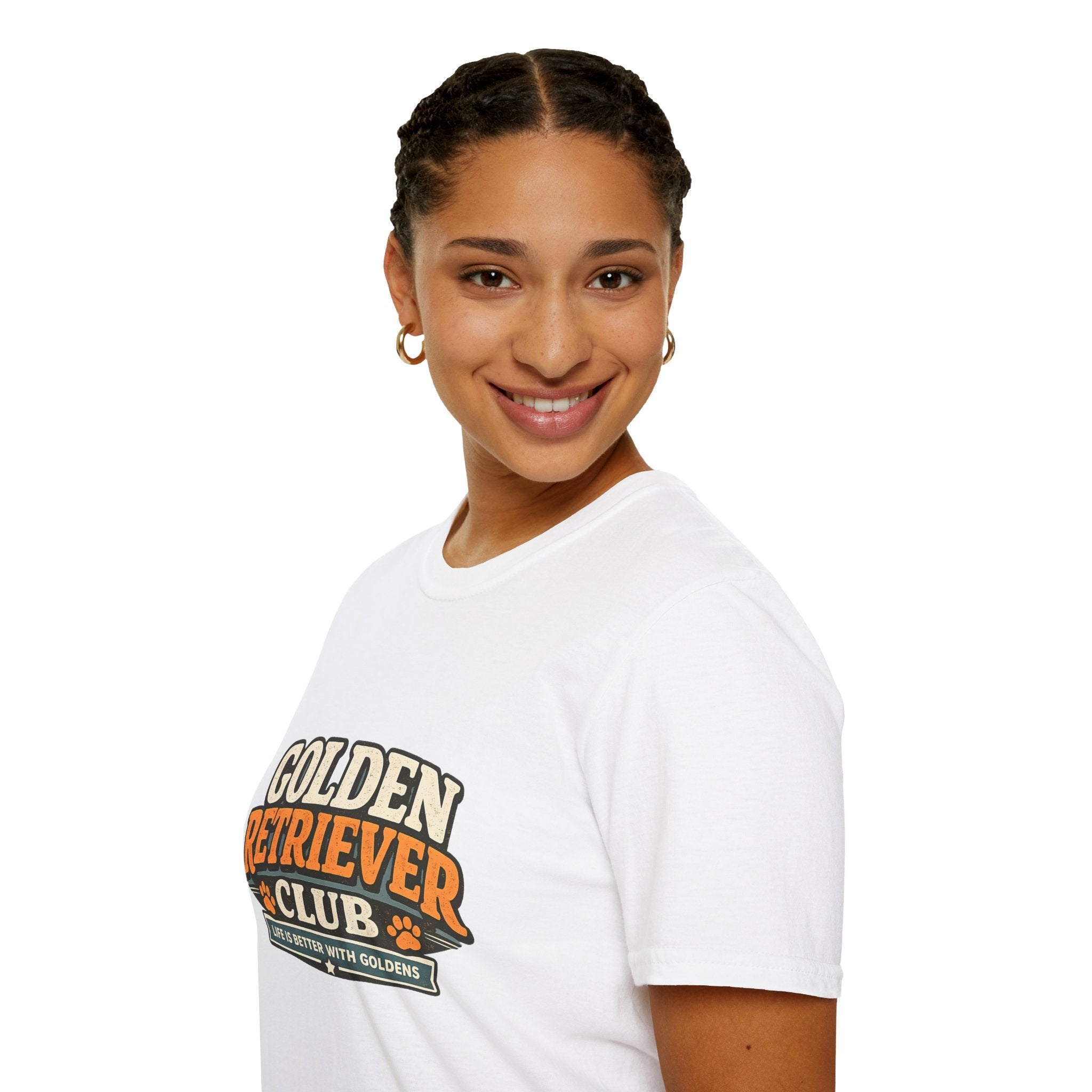 Golden Retriever Club T-Shirt — Retro Paw Print Dog Lover Tee Printify