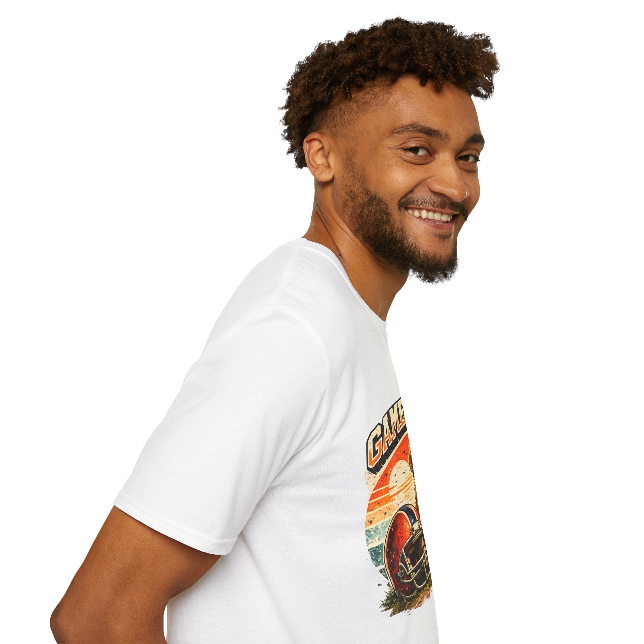 Game Day T-Shirt — Retro Golden Retriever Football Tee Printify