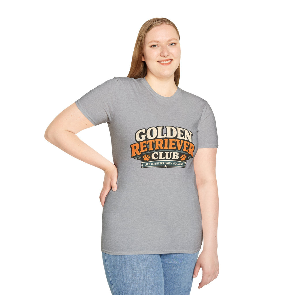 Golden Retriever Club T-Shirt — Retro Paw Print Dog Lover Tee Printify