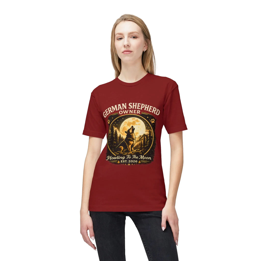 Howling to the Moon German Shepherd T-Shirt — Dog Owner Gift Printify