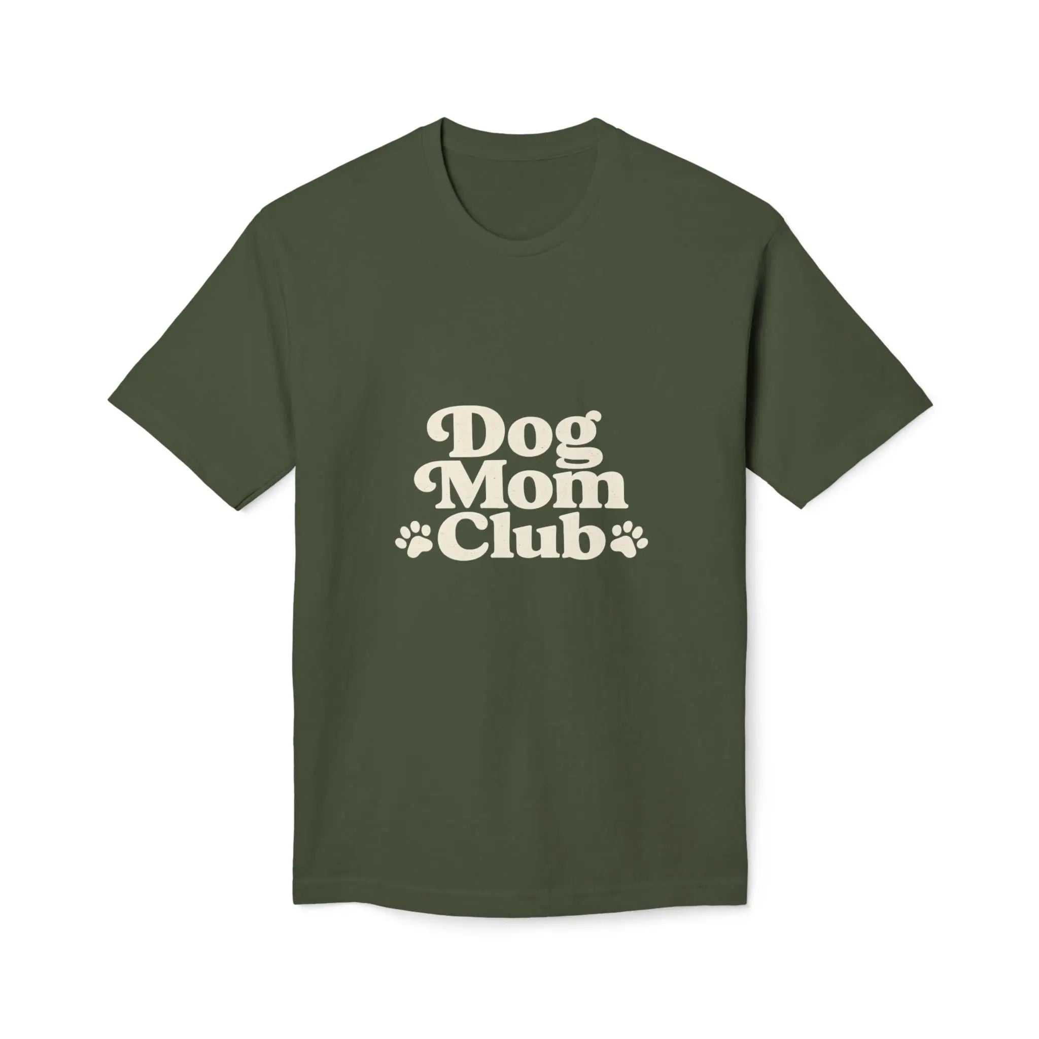 Dog Mom Club T-Shirt — Cute Paw Print Graphic Tee for Dog Lovers Printify