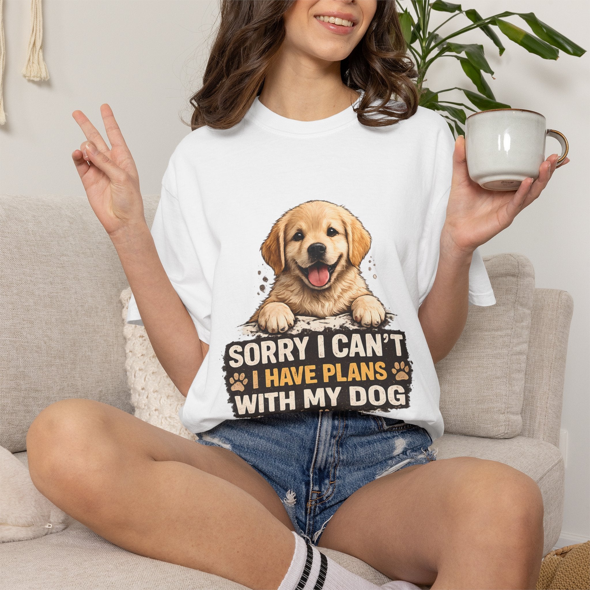 Dog Lover T-Shirt — "Sorry I Can’t, I Have Plans With My Dog" Graphic Tee