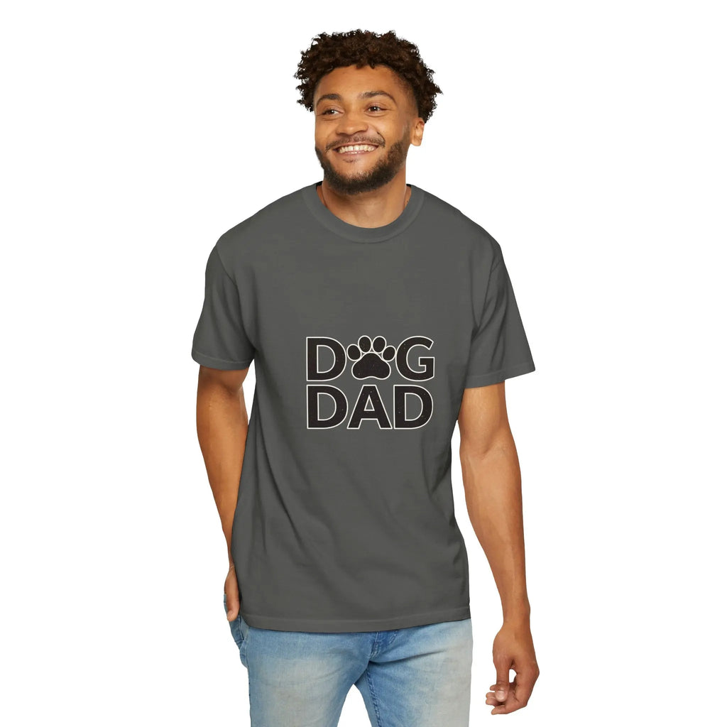 Dog Dad T-Shirt — Paw Print Graphic Tee for Dog Lovers