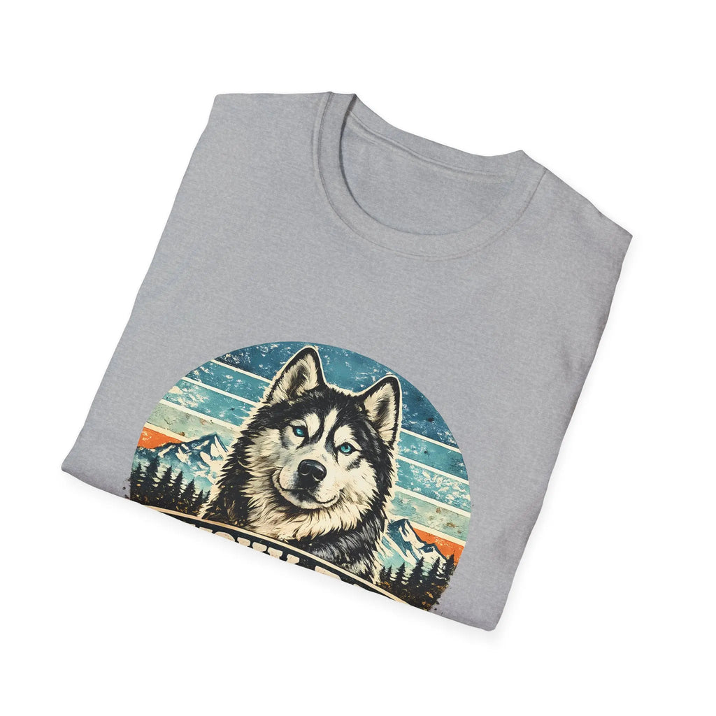 Husky Dad T-Shirt — Retro Siberian Husky Graphic Tee for Dog Lovers