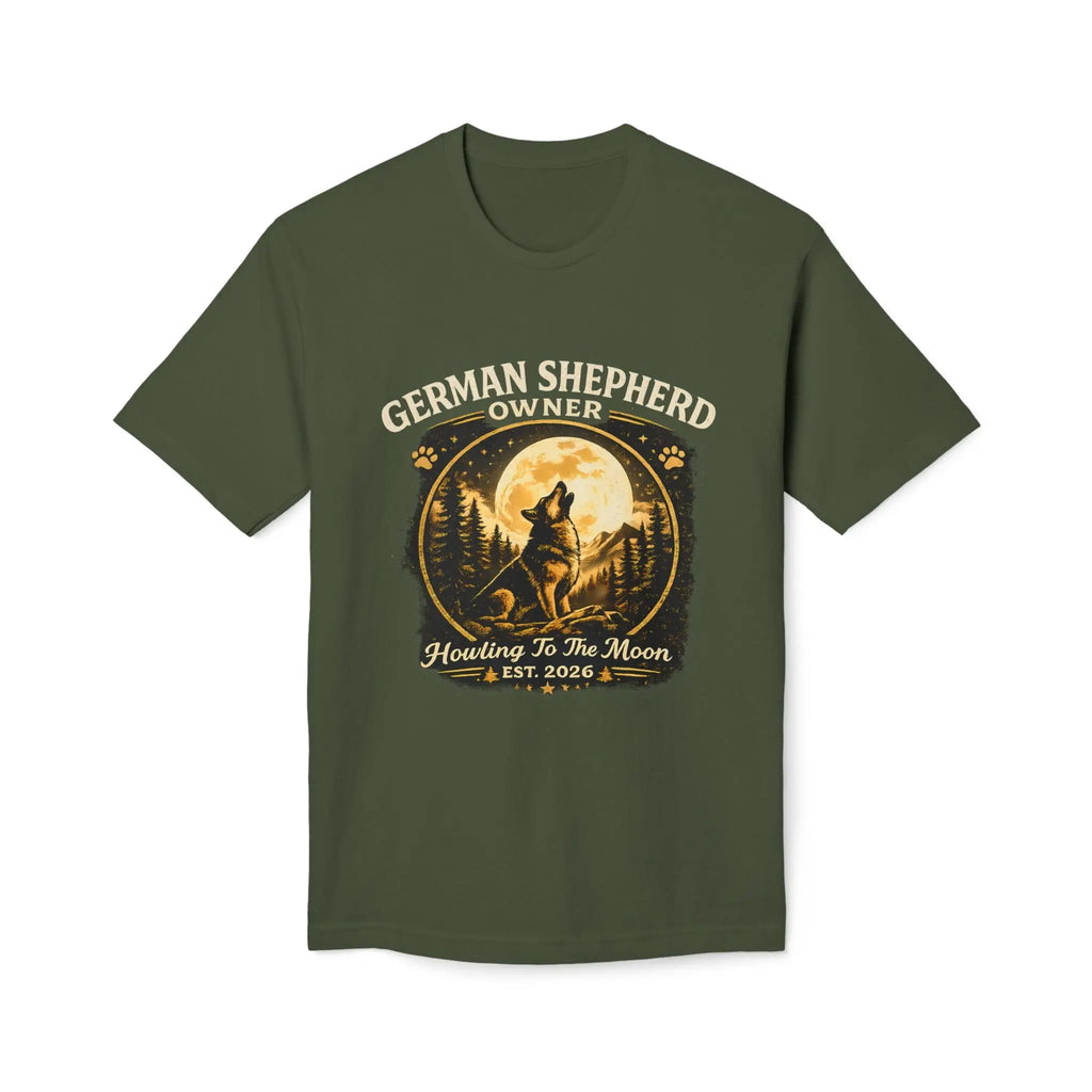 Howling to the Moon German Shepherd T-Shirt — Dog Owner Gift Printify