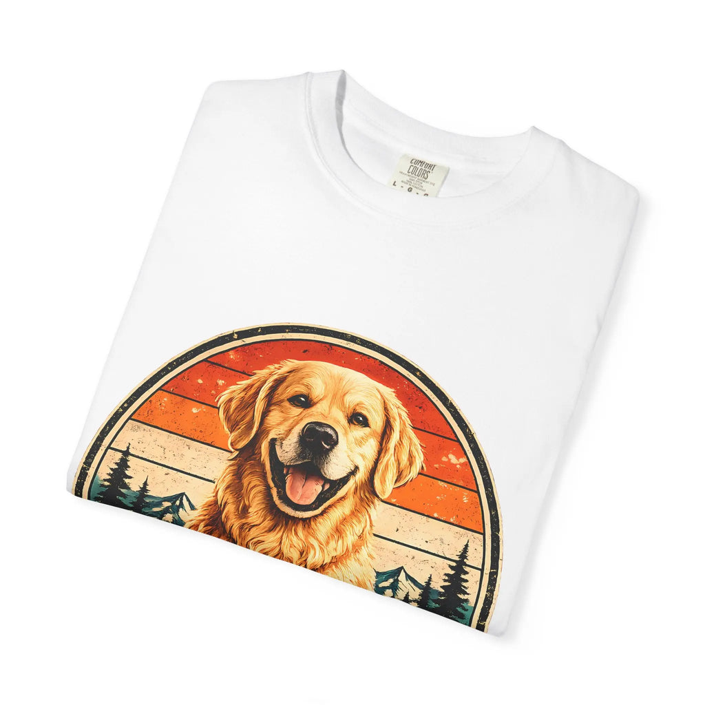 Golden Retriever Dad T-Shirt — Vintage Paw Print Dog Dad Tee