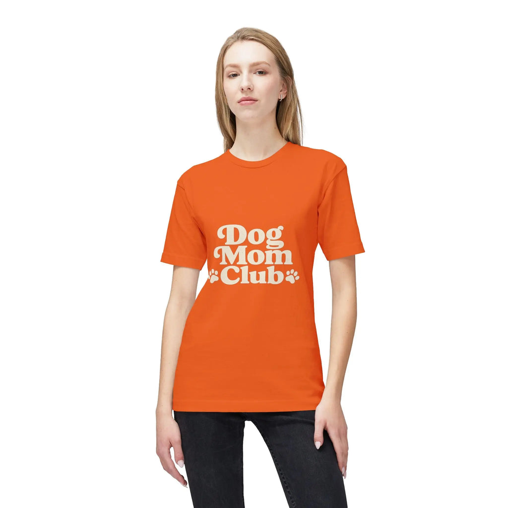 Dog Mom Club T-Shirt — Cute Paw Print Graphic Tee for Dog Lovers Printify