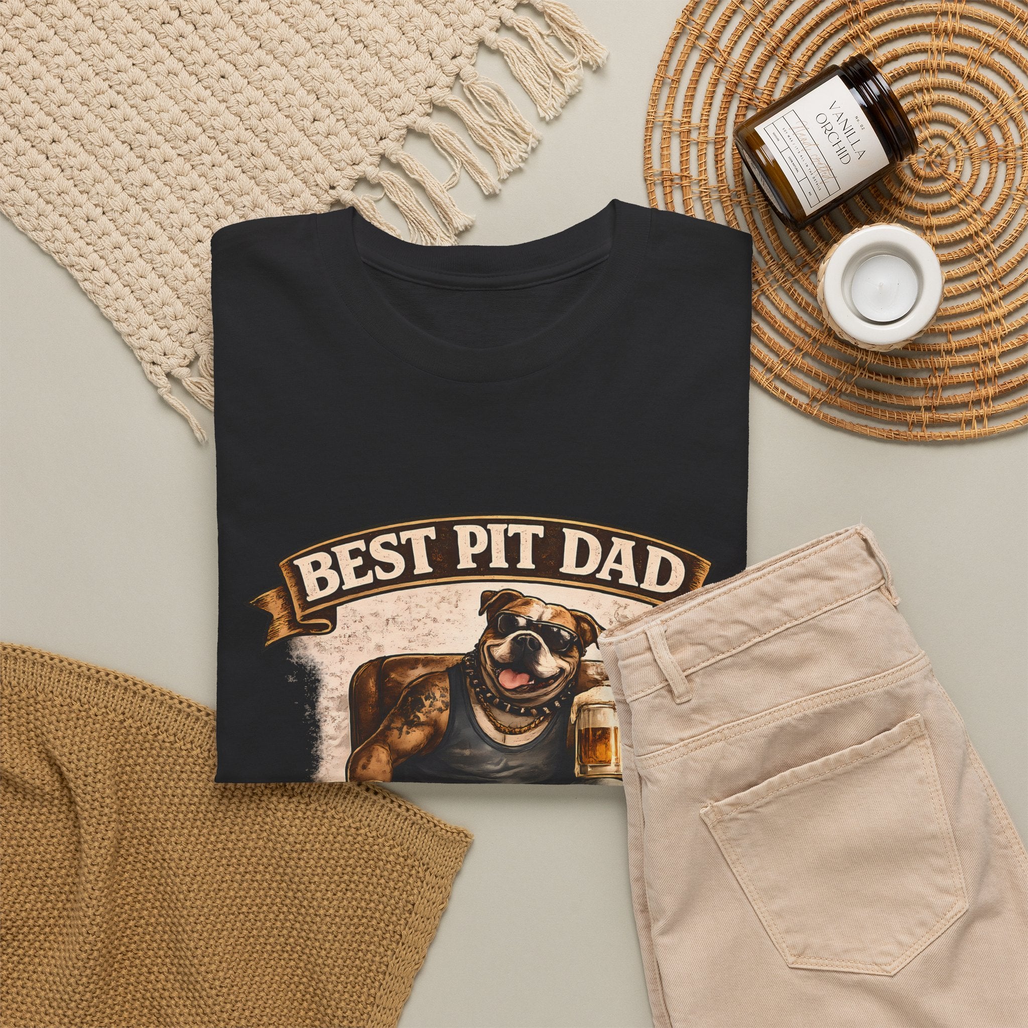 Pit Bull Dad T‑Shirt - “Best Pit Dad Ever” Cute Pitbull Father Tee
