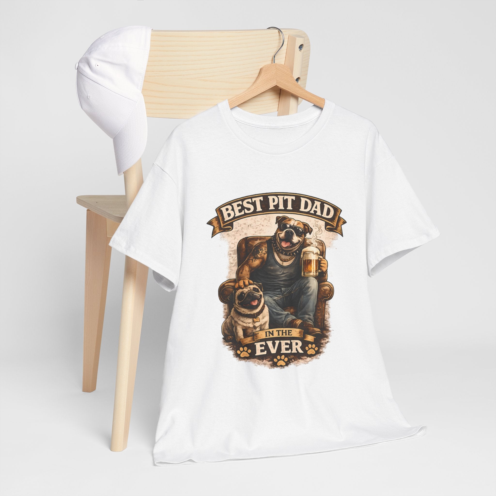 Pit Bull Dad T‑Shirt - “Best Pit Dad Ever” Cute Pitbull Father Tee