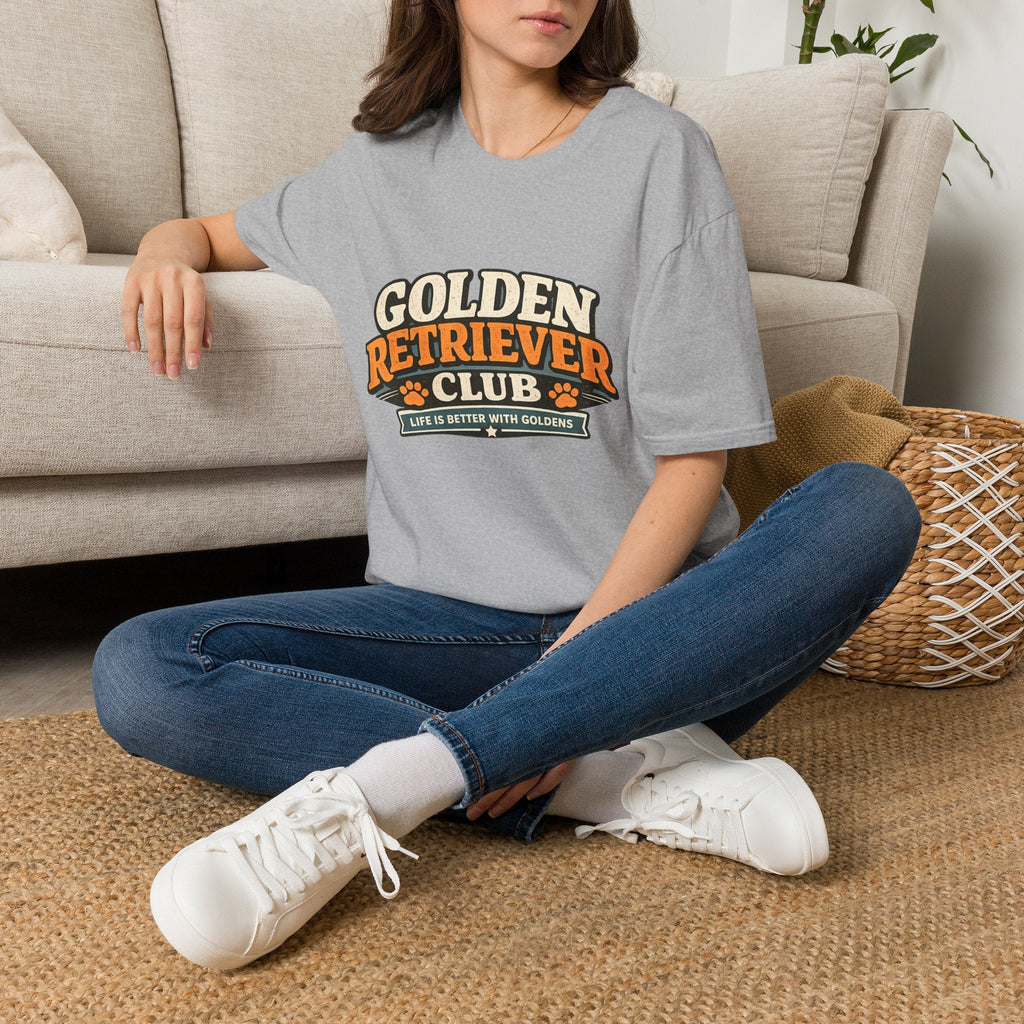 Golden Retriever Club T-Shirt — Retro Paw Print Dog Lover Tee Printify
