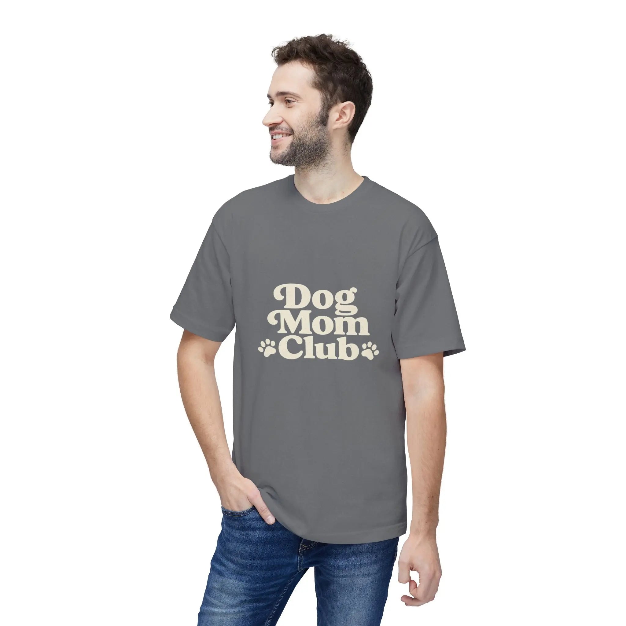 Dog Mom Club T-Shirt — Cute Paw Print Graphic Tee for Dog Lovers Printify