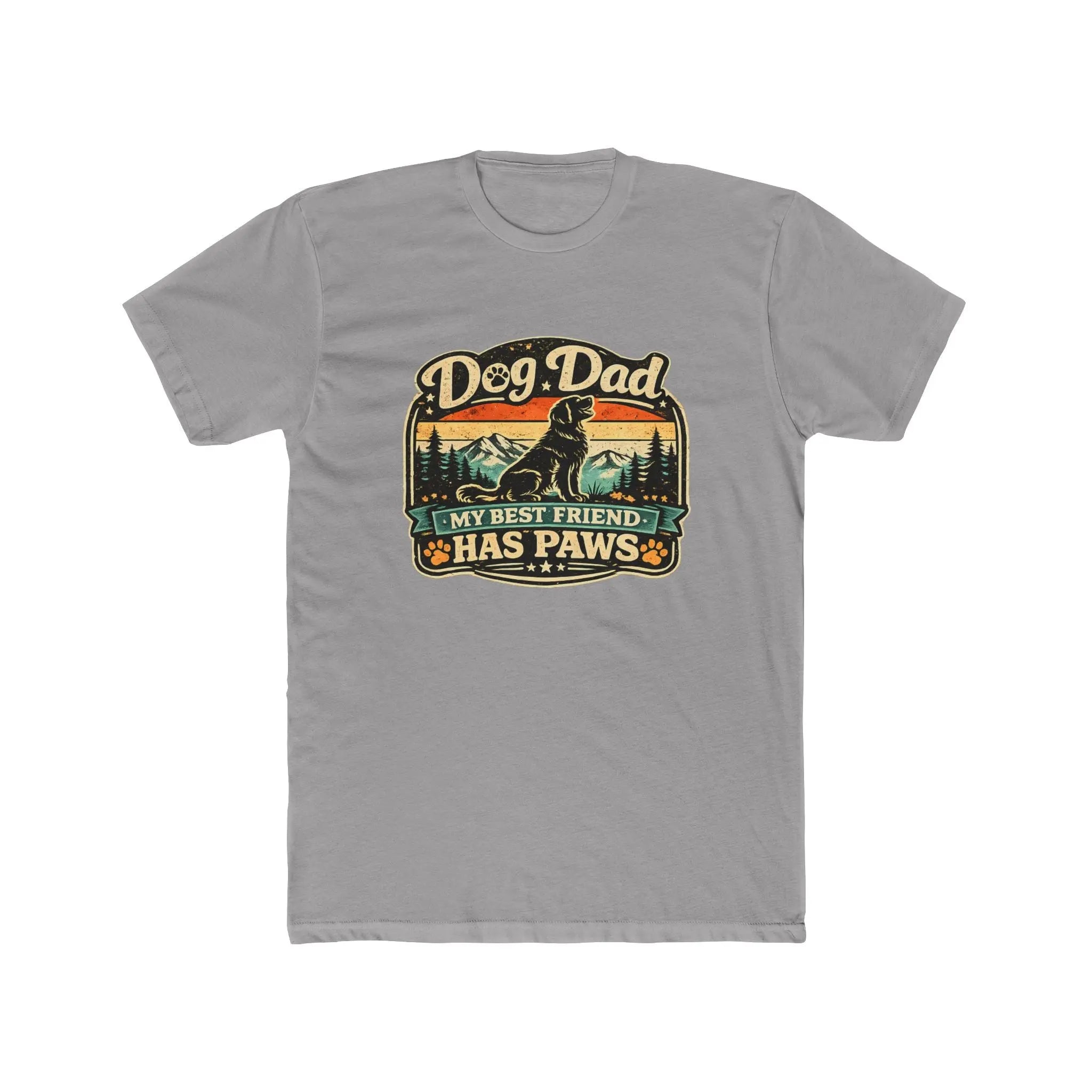 Dog Dad T-Shirt – "My Best Friend Has Paws" Retro Graphic Tee