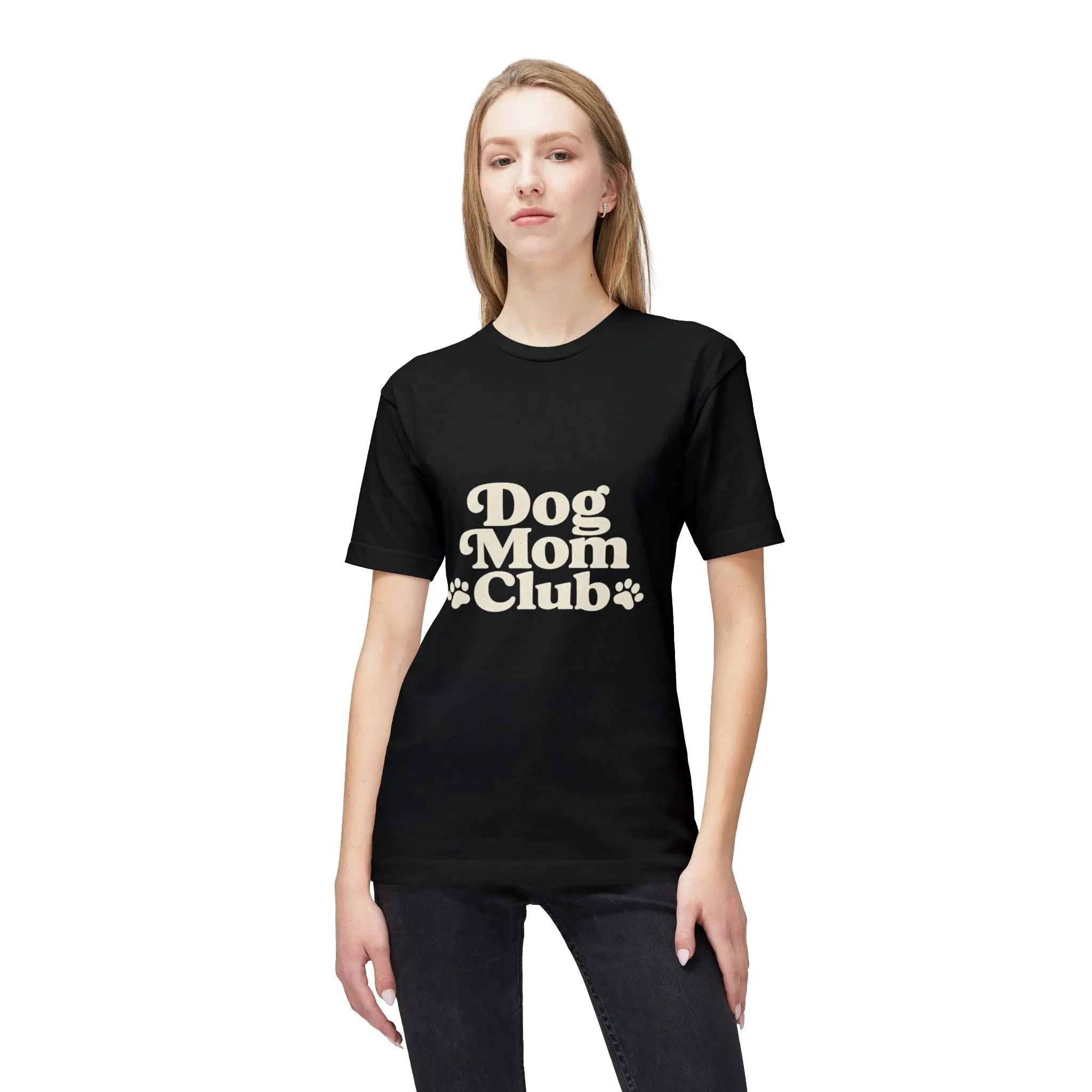 Dog Mom Club T-Shirt — Cute Paw Print Graphic Tee for Dog Lovers Printify