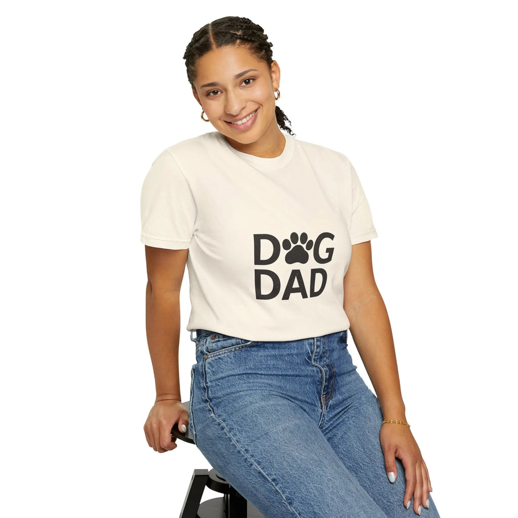 Dog Dad T-Shirt — Paw Print Graphic Tee for Dog Lovers