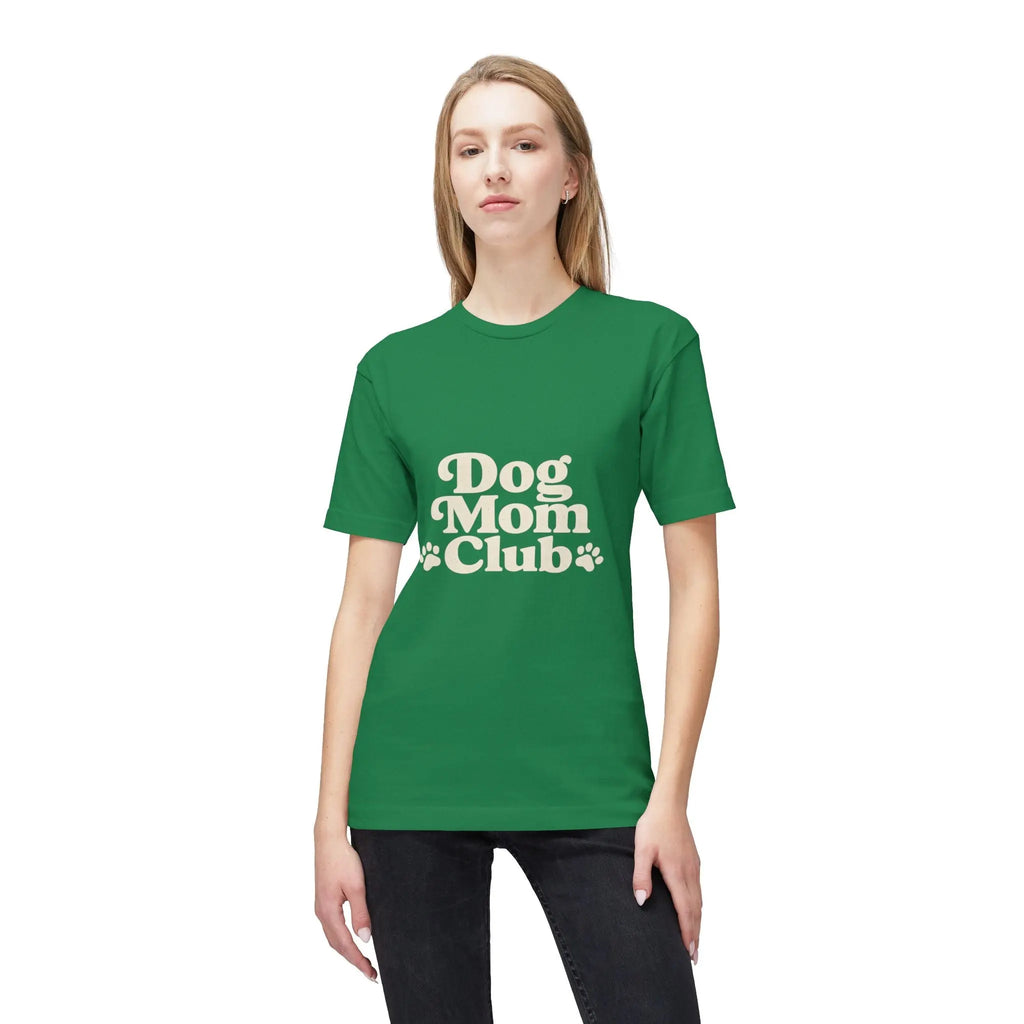 Dog Mom Club T-Shirt — Cute Paw Print Graphic Tee for Dog Lovers Printify
