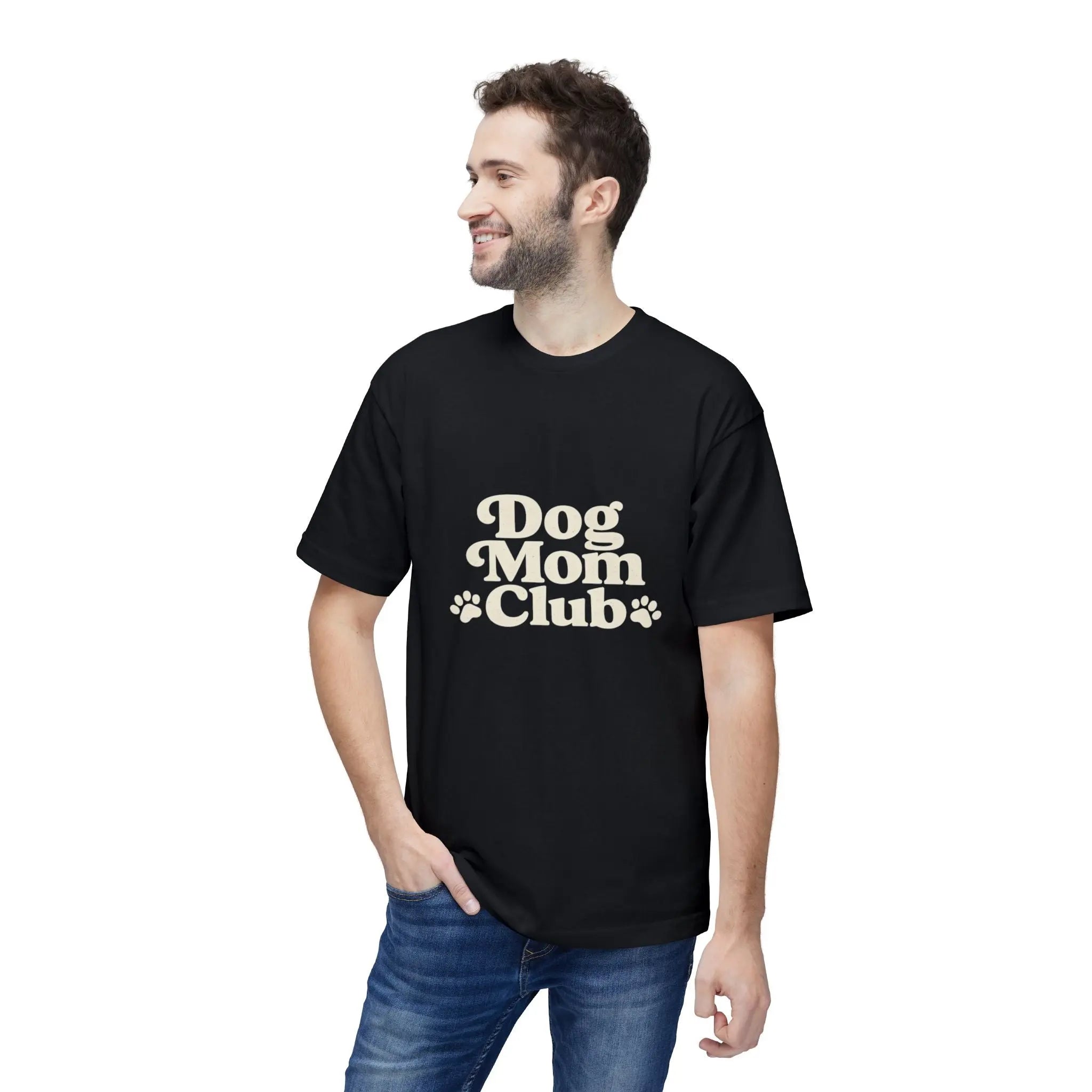 Dog Mom Club T-Shirt — Cute Paw Print Graphic Tee for Dog Lovers Printify