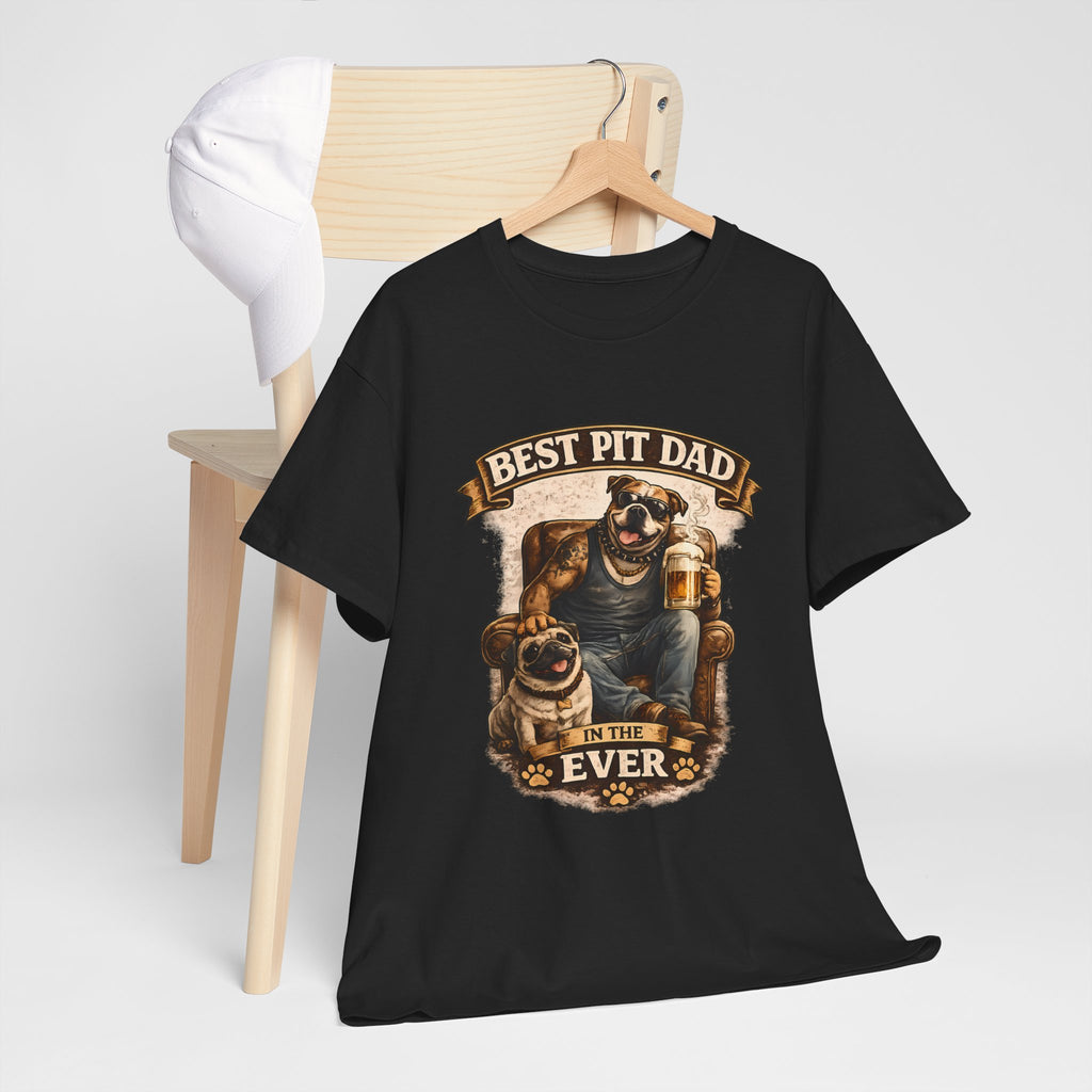 Pit Bull Dad T‑Shirt - “Best Pit Dad Ever” Cute Pitbull Father Tee