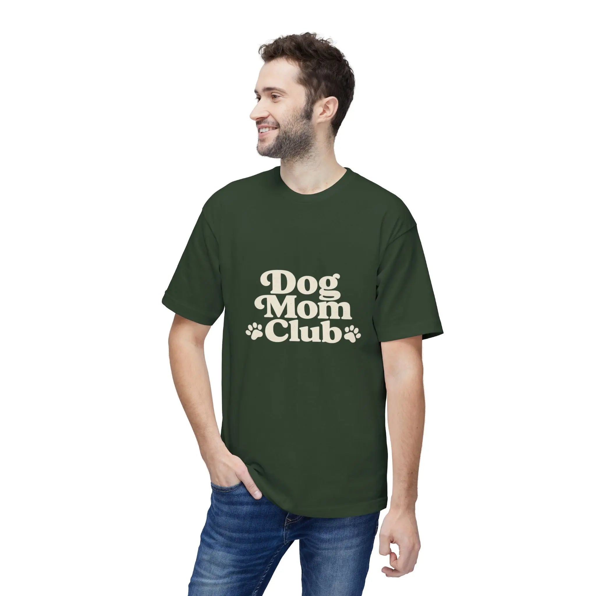 Dog Mom Club T-Shirt — Cute Paw Print Graphic Tee for Dog Lovers Printify