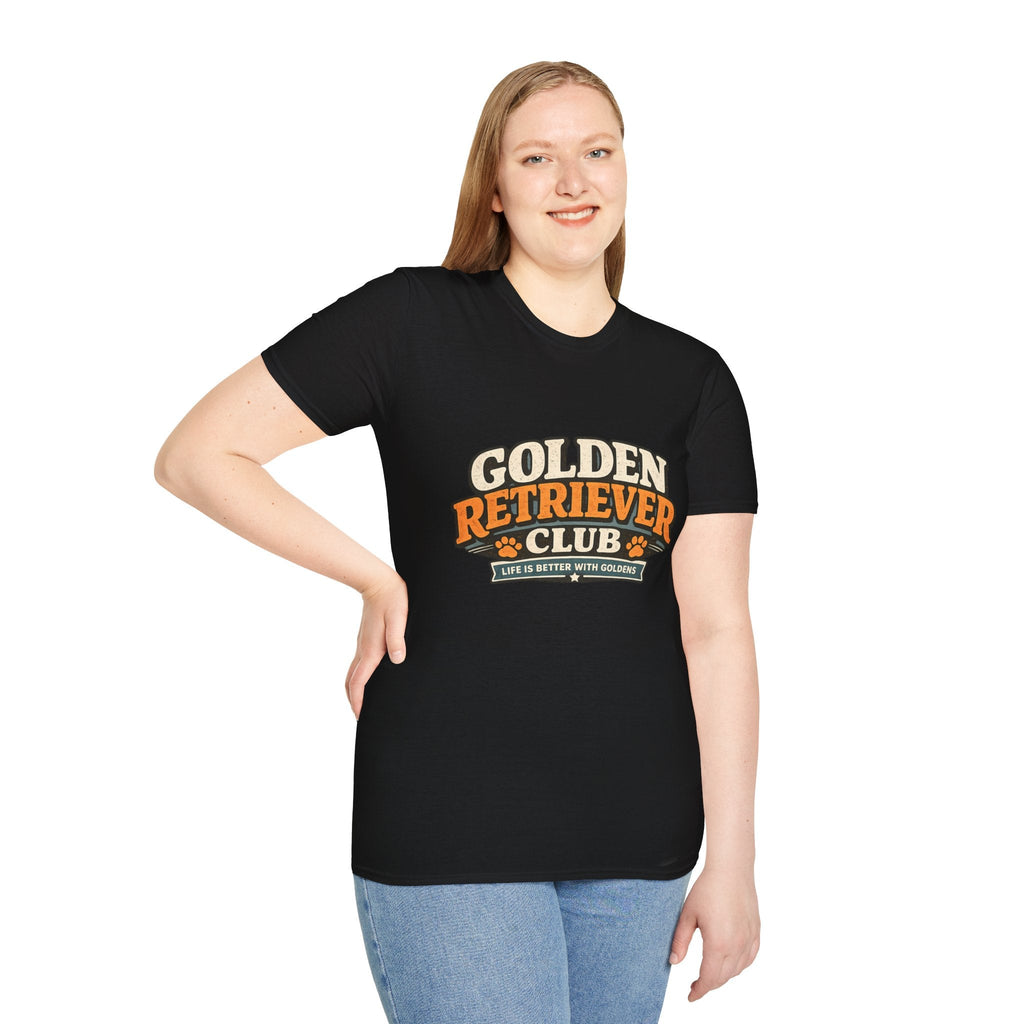 Golden Retriever Club T-Shirt — Retro Paw Print Dog Lover Tee Printify