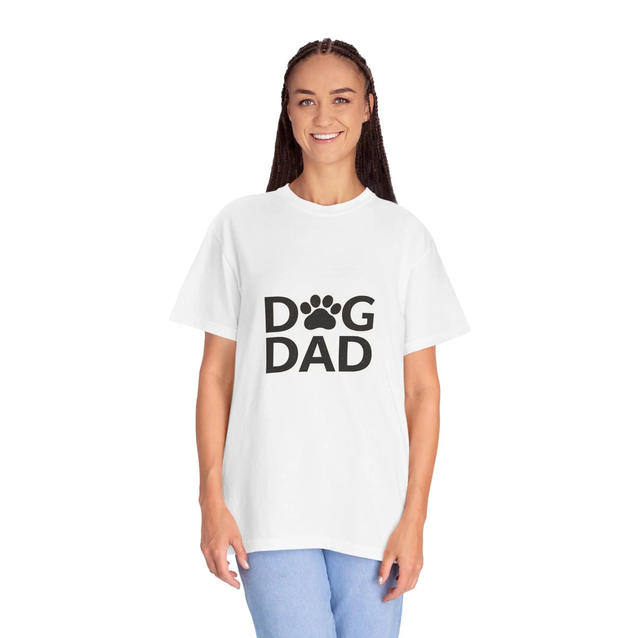Dog Dad T-Shirt — Paw Print Graphic Tee for Dog Lovers