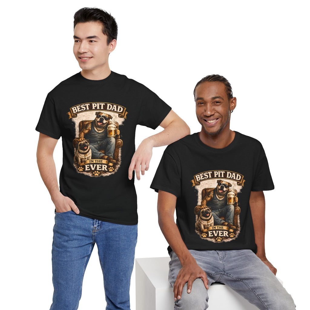 Pit Bull Dad T‑Shirt - “Best Pit Dad Ever” Cute Pitbull Father Tee