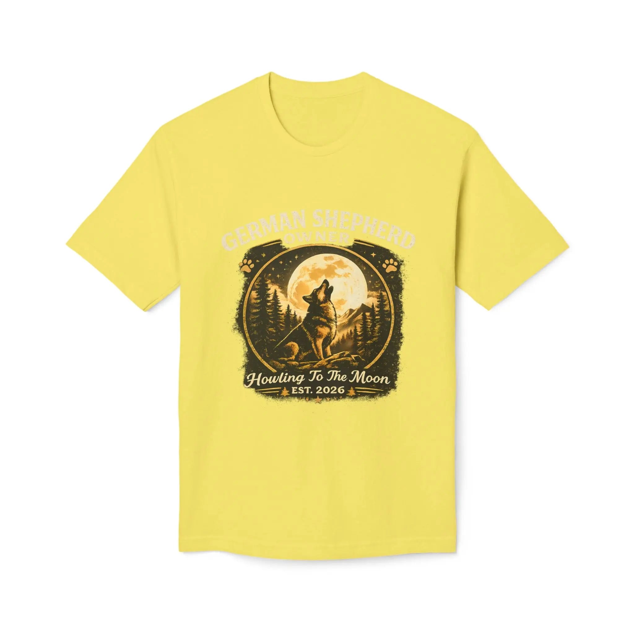 Howling to the Moon German Shepherd T-Shirt — Dog Owner Gift Printify