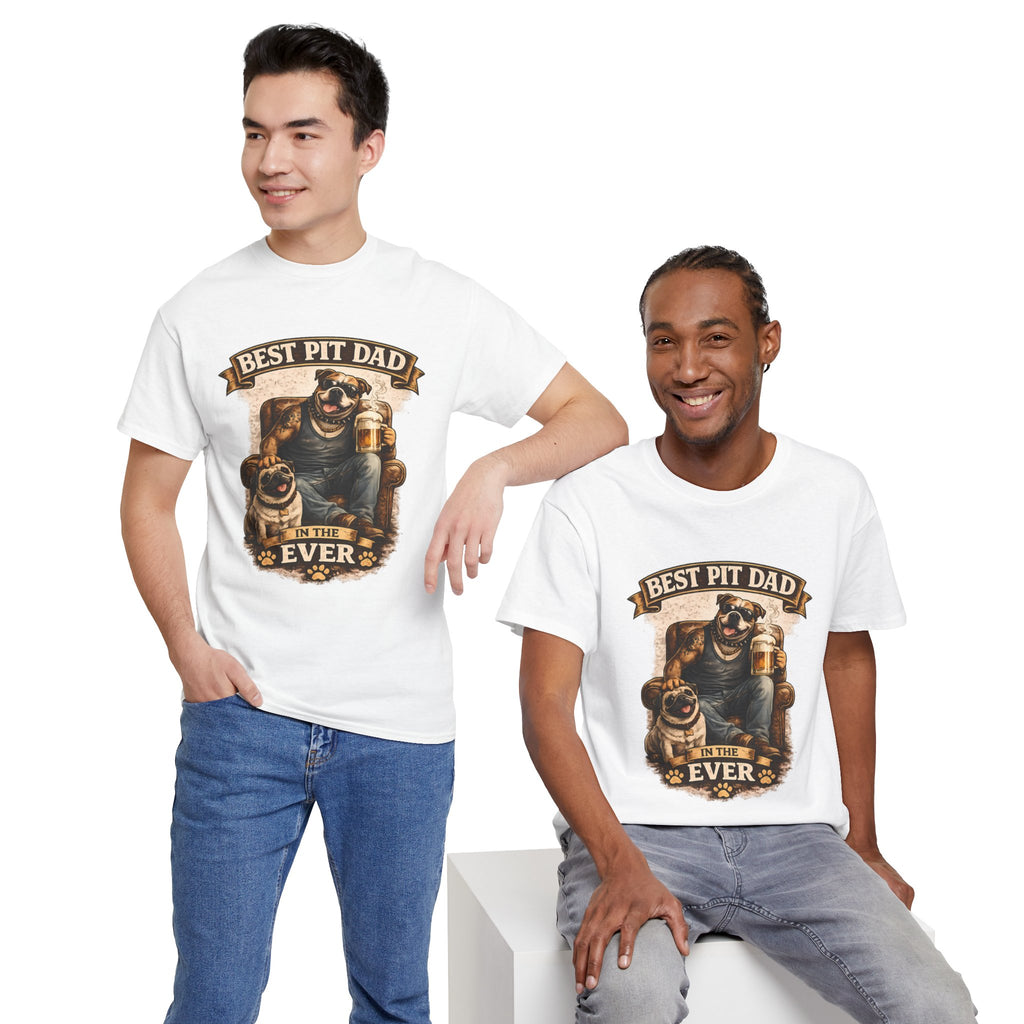 Pit Bull Dad T‑Shirt - “Best Pit Dad Ever” Cute Pitbull Father Tee