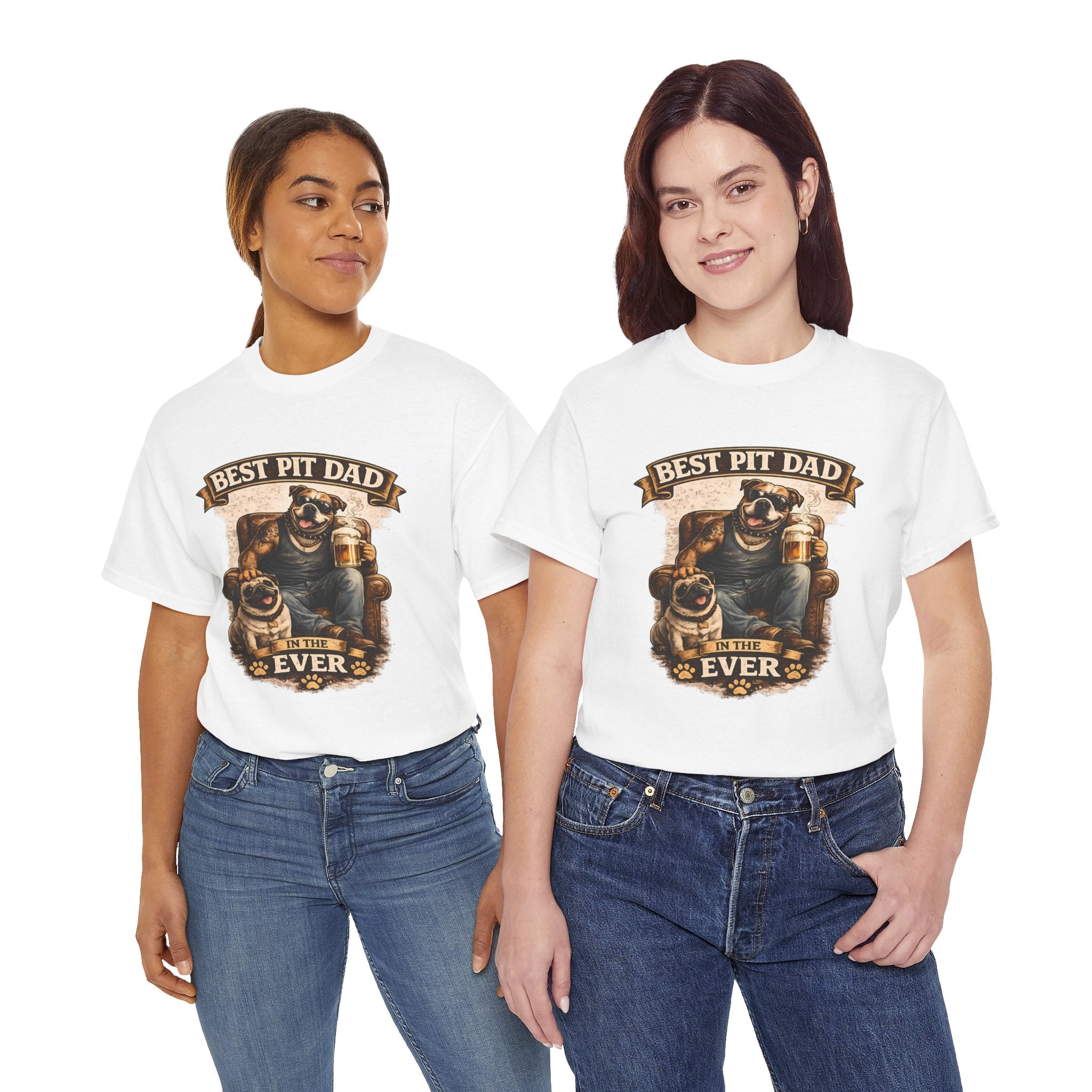Pit Bull Dad T‑Shirt - “Best Pit Dad Ever” Cute Pitbull Father Tee
