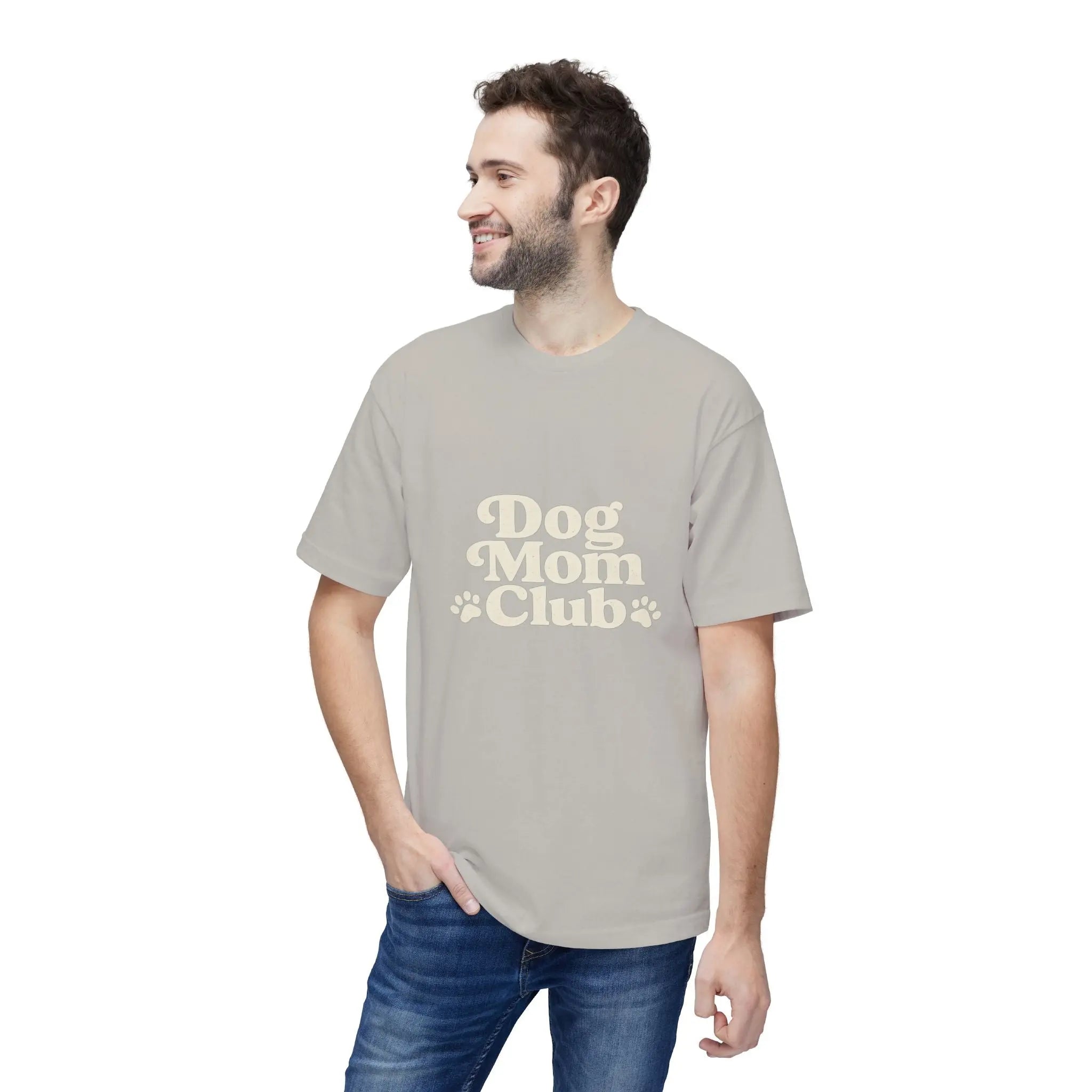 Dog Mom Club T-Shirt — Cute Paw Print Graphic Tee for Dog Lovers Printify