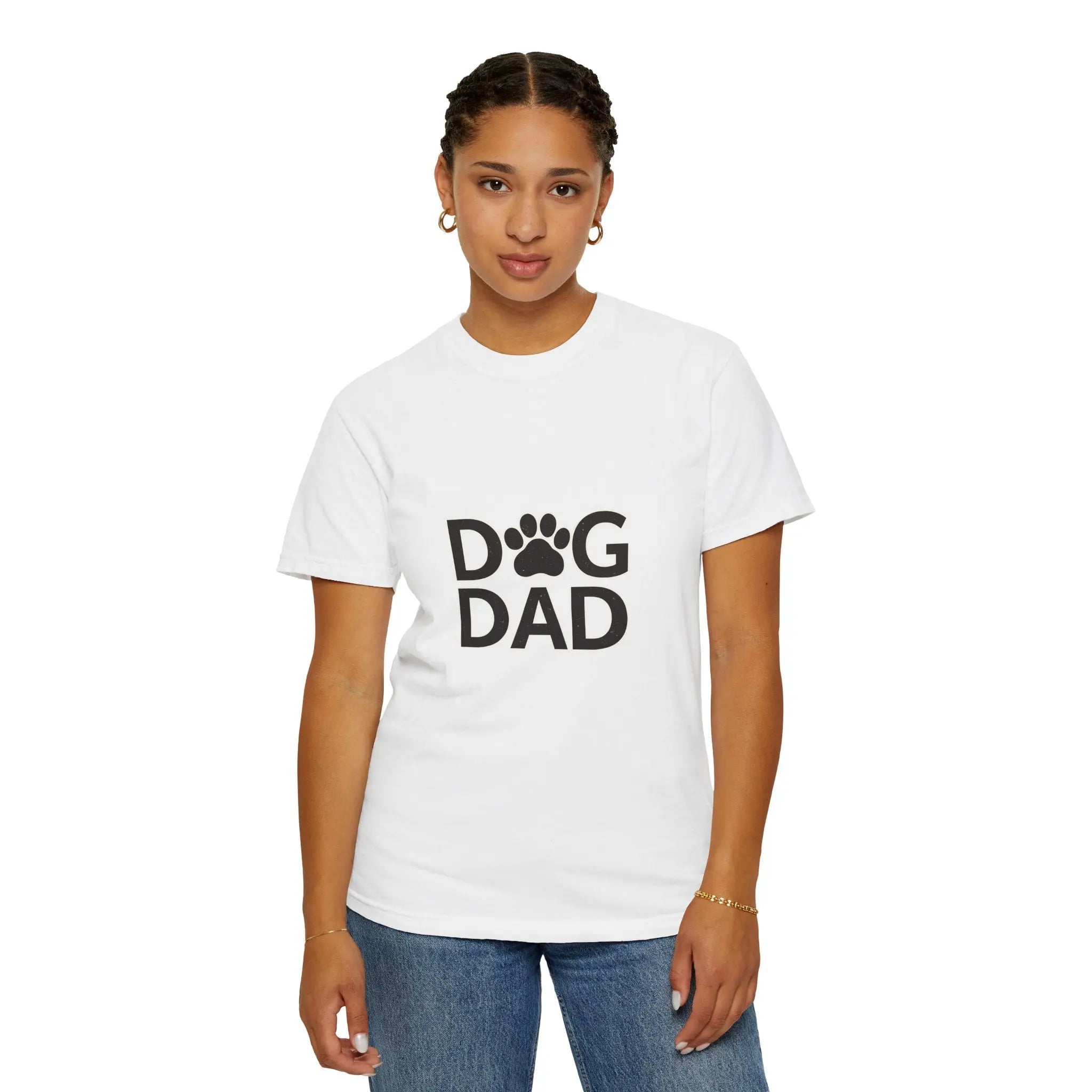 Dog Dad T-Shirt — Paw Print Graphic Tee for Dog Lovers