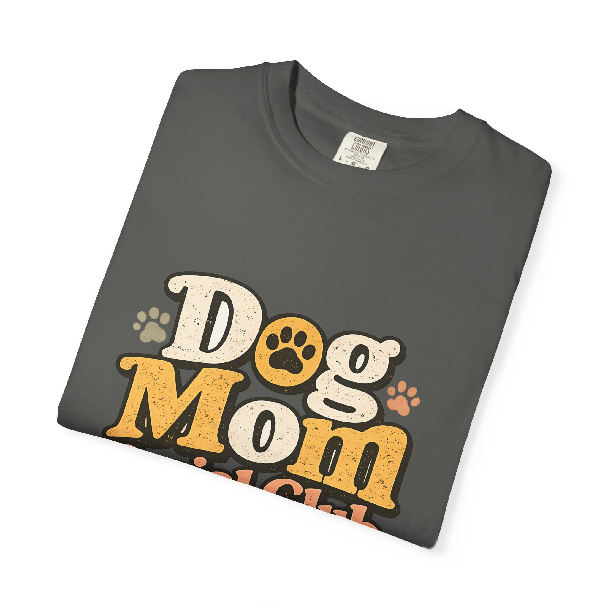 Dog Mom Social Club T-Shirt — Cute Paw Print Graphic Tee for Dog Lovers Printify