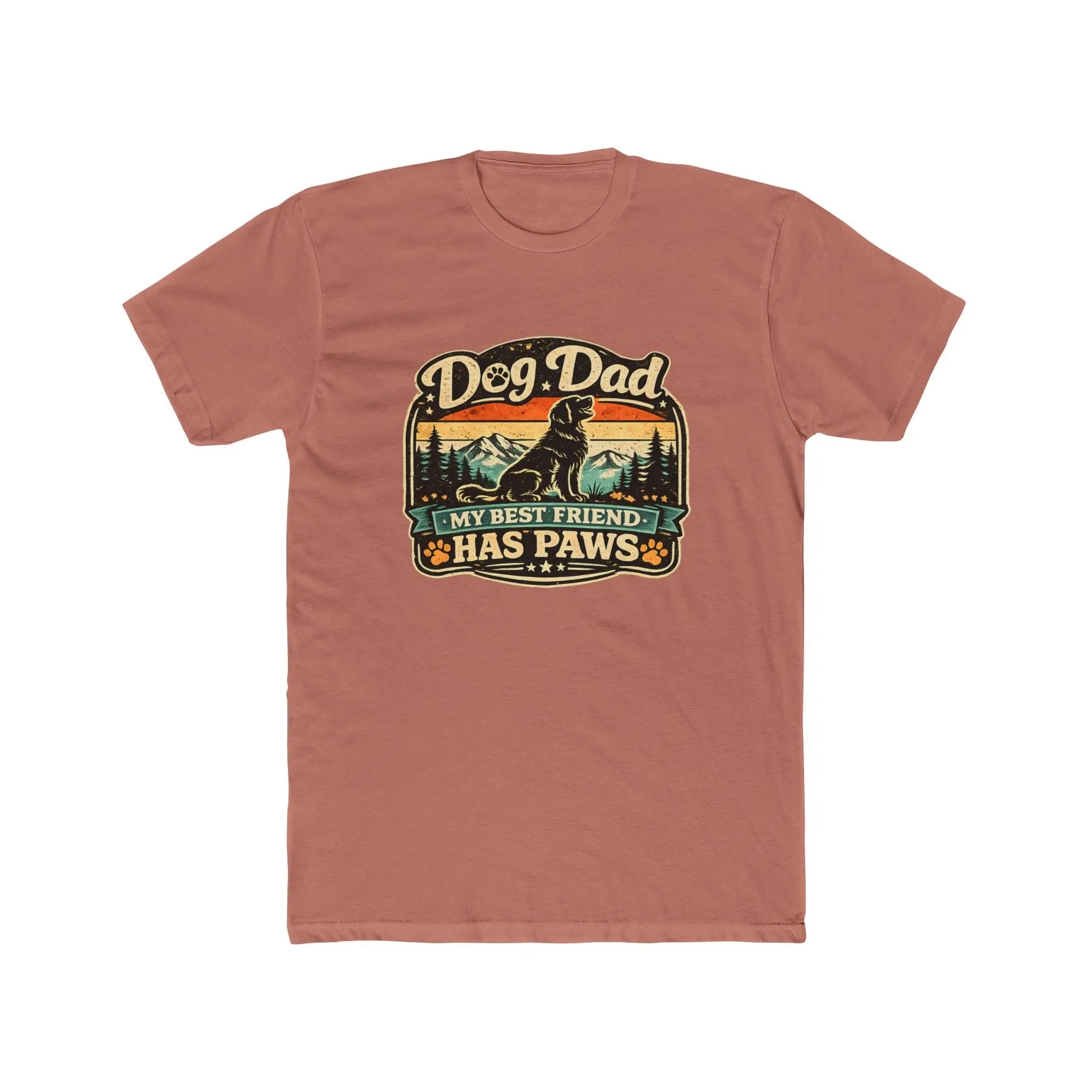 Dog Dad T-Shirt – "My Best Friend Has Paws" Retro Graphic Tee