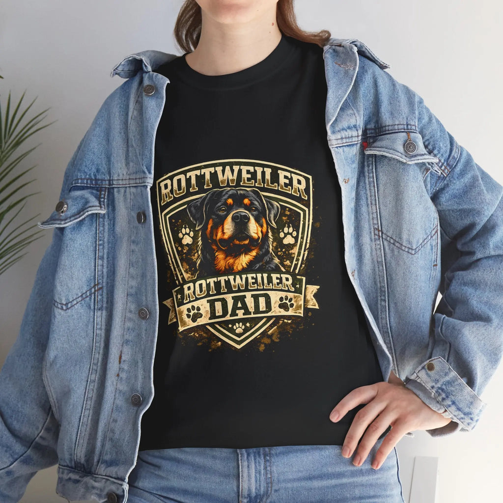 Rottweiler Dad T-Shirt — Proud Rottweiler Owner Tee, Dog Dad Gift