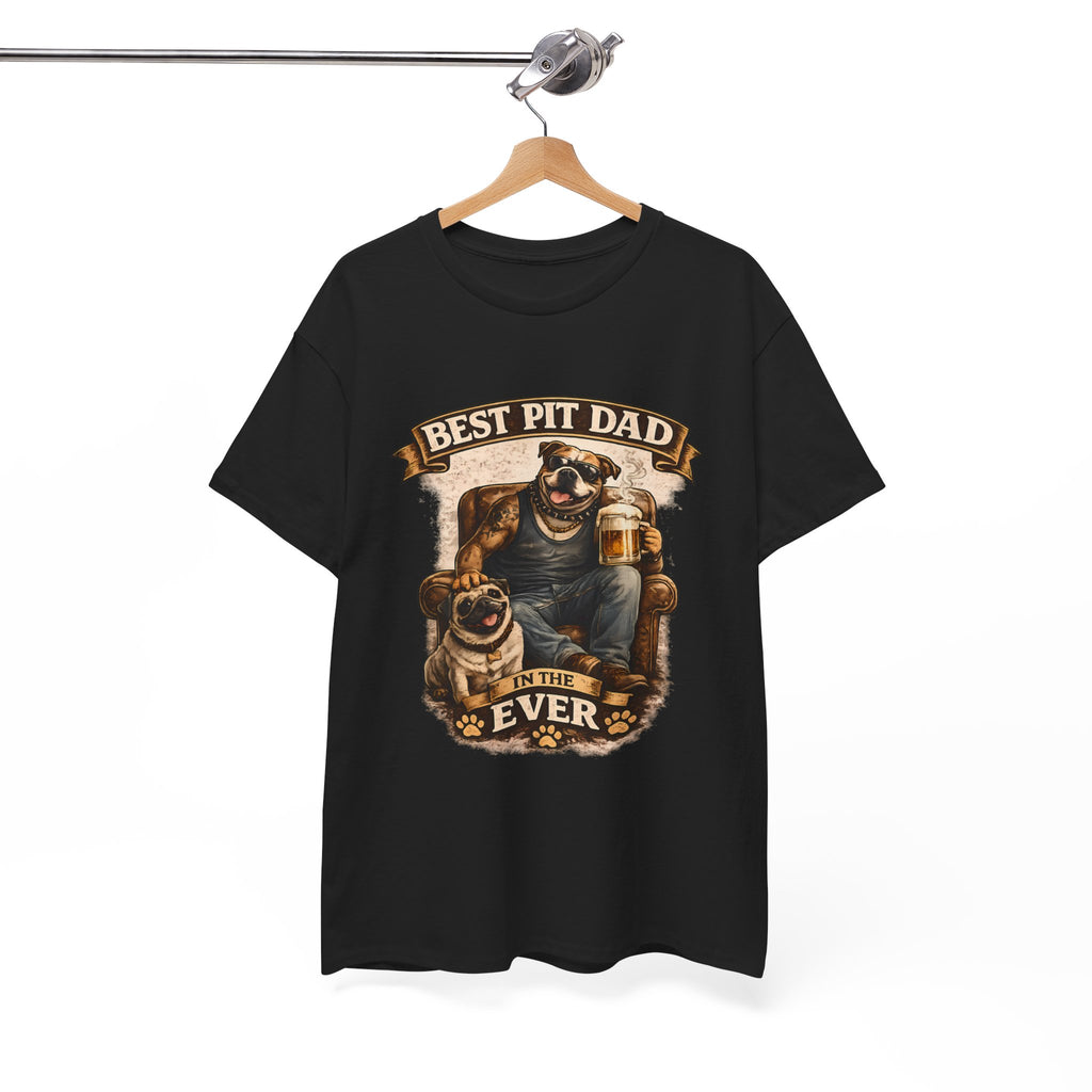 Pit Bull Dad T‑Shirt - “Best Pit Dad Ever” Cute Pitbull Father Tee