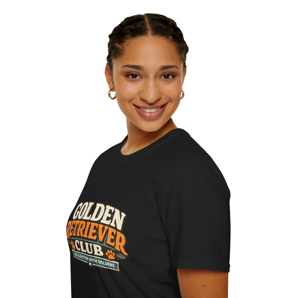 Golden Retriever Club T-Shirt — Retro Paw Print Dog Lover Tee Printify