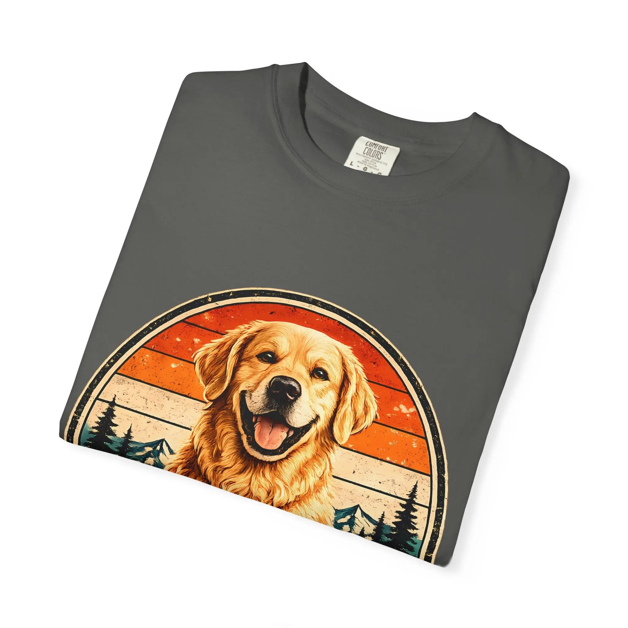 Golden Retriever Dad T-Shirt — Vintage Paw Print Dog Dad Tee