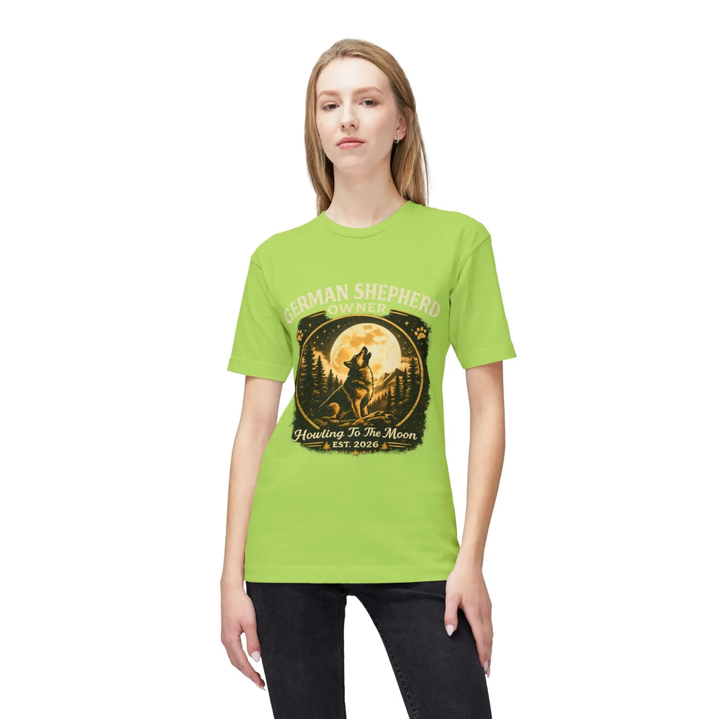 Howling to the Moon German Shepherd T-Shirt — Dog Owner Gift Printify