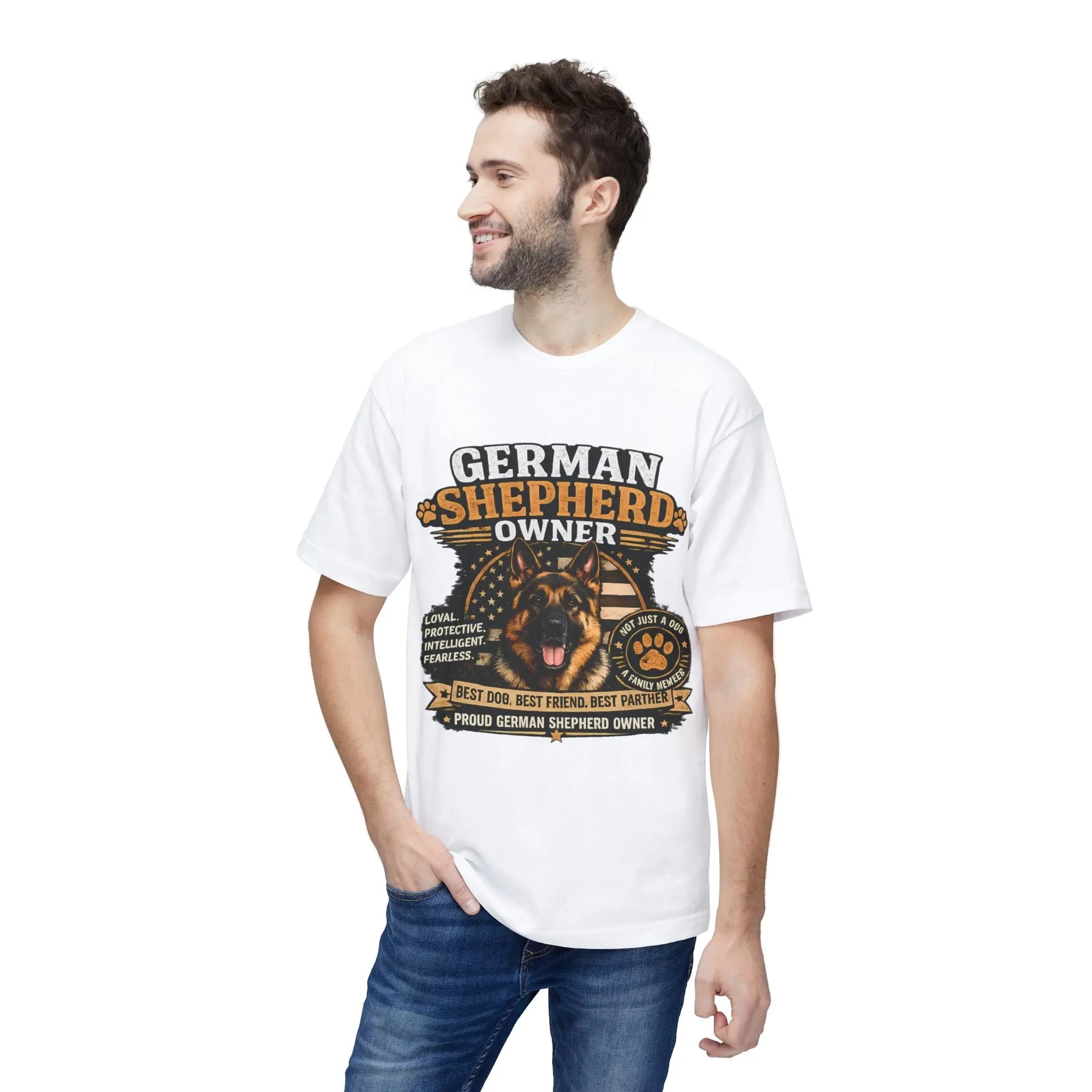 German Shepherd Owner T-Shirt — Proud GSD Dog Dad/Mom Gift Printify