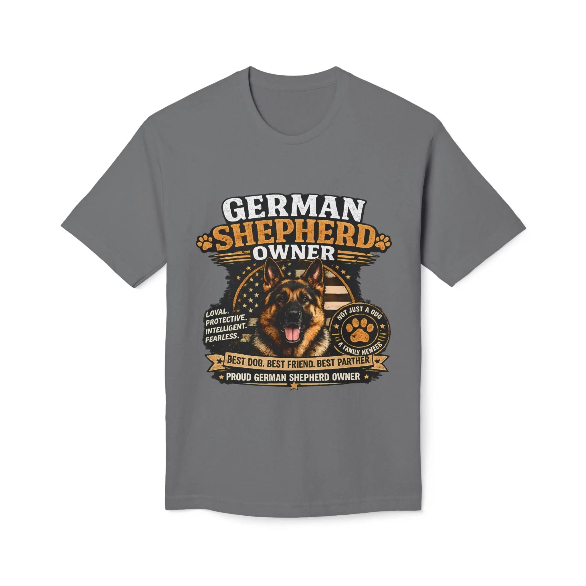 German Shepherd Owner T-Shirt — Proud GSD Dog Dad/Mom Gift Printify
