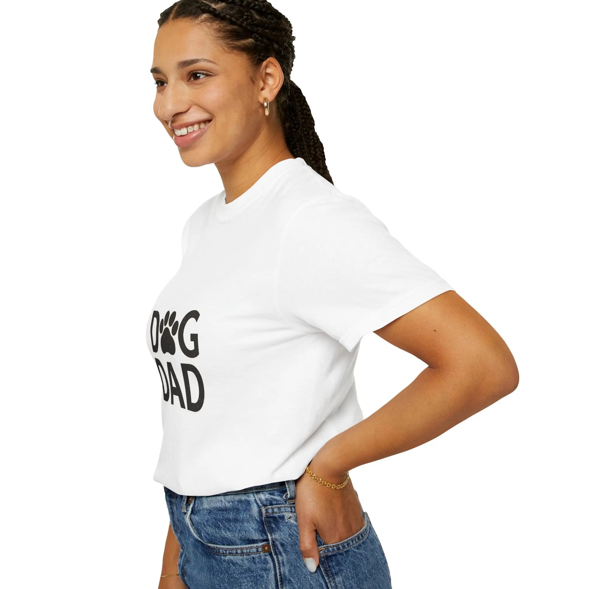 Dog Dad T-Shirt — Paw Print Graphic Tee for Dog Lovers