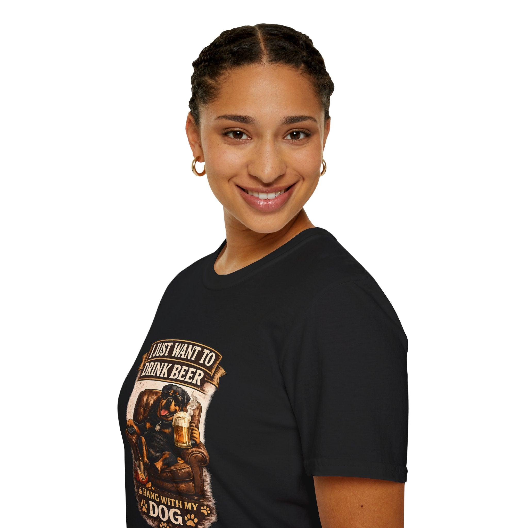 Beer & Dog T-Shirt — "I Just Want to Drink Beer & Hang With My Dog" Graphic Tee