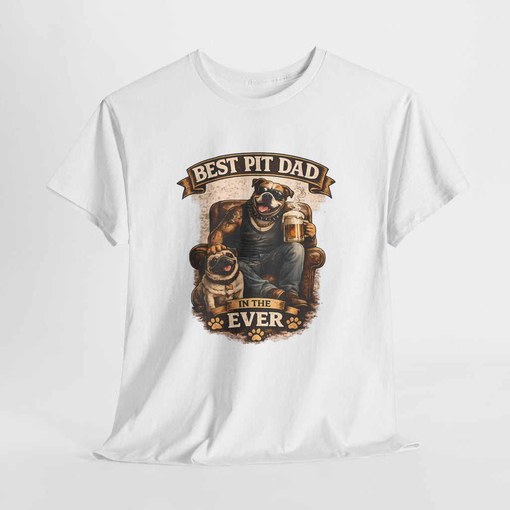 Pit Bull Dad T‑Shirt - “Best Pit Dad Ever” Cute Pitbull Father Tee