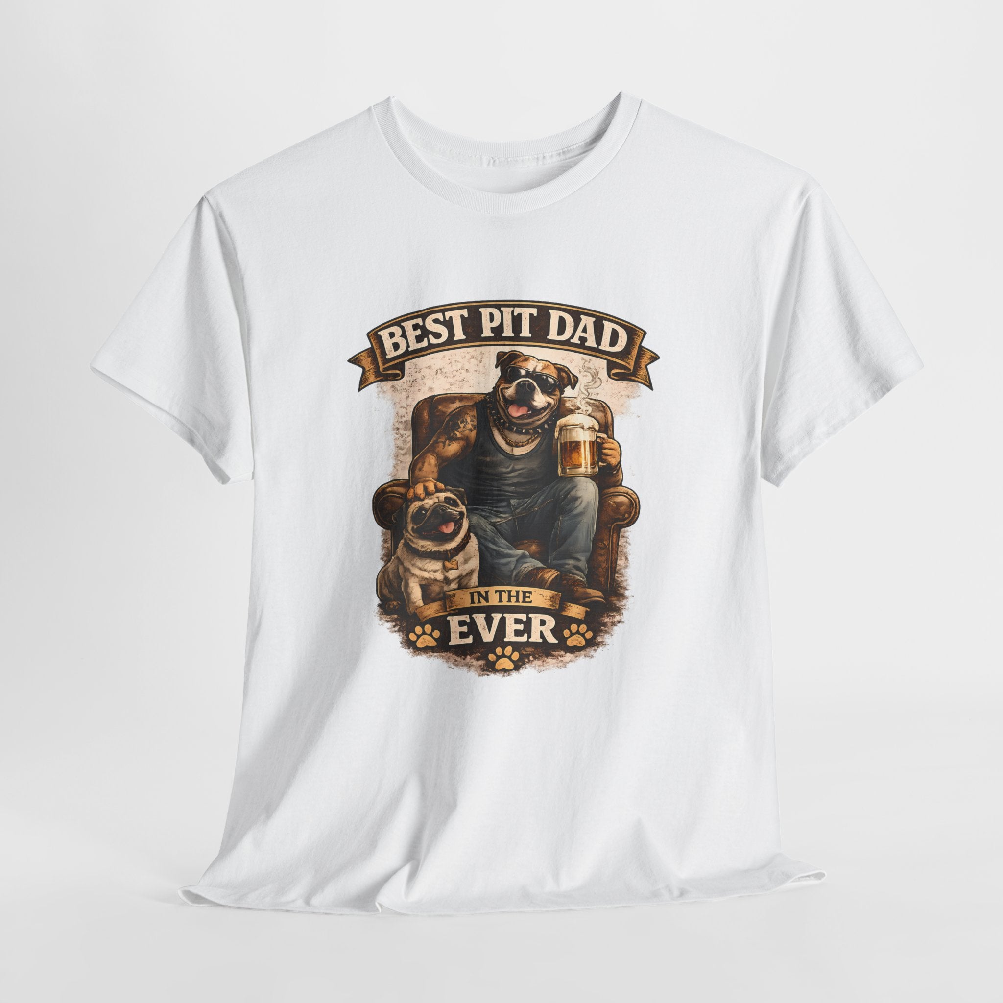 Pit Bull Dad T‑Shirt - “Best Pit Dad Ever” Cute Pitbull Father Tee