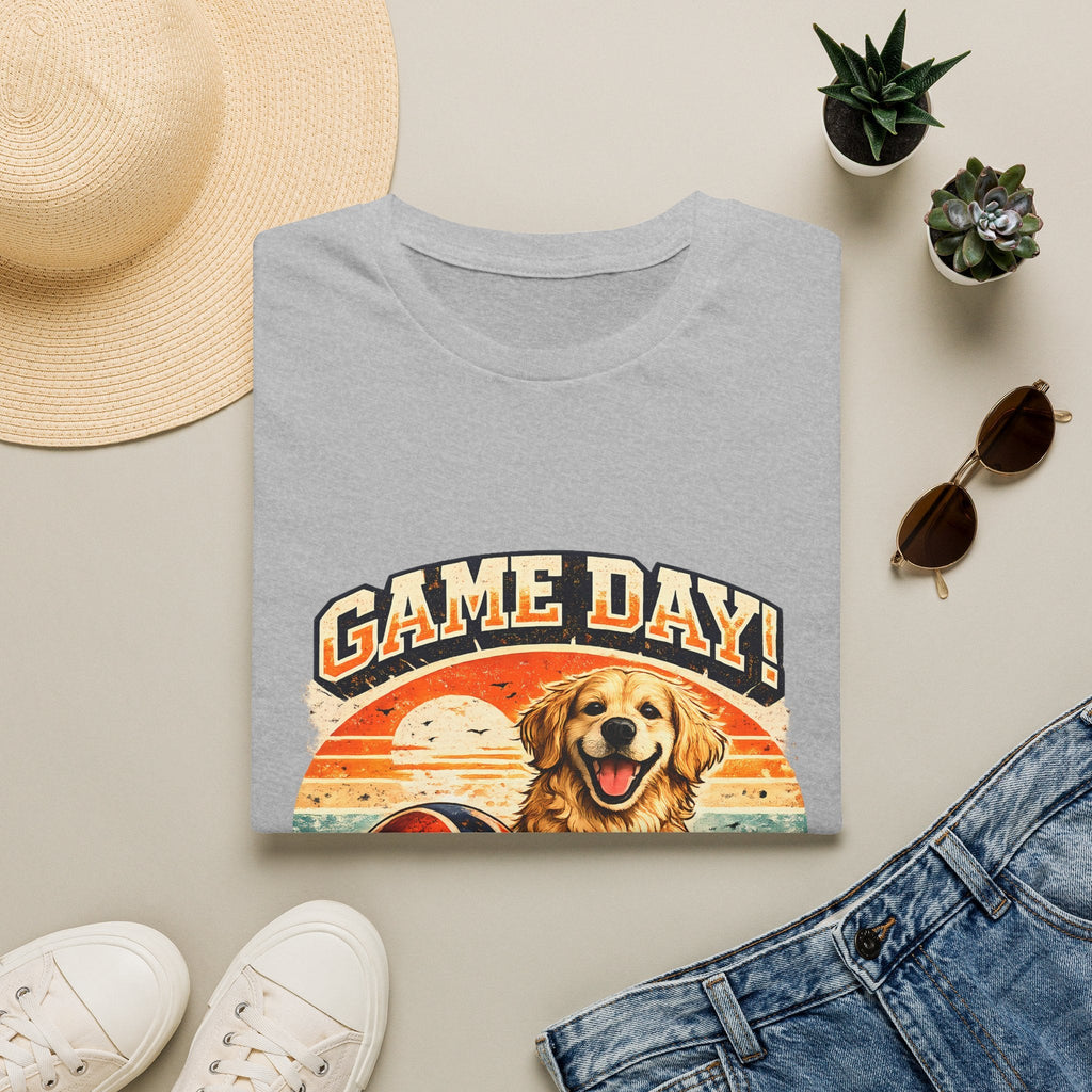 Game Day T-Shirt — Retro Golden Retriever Football Tee Printify