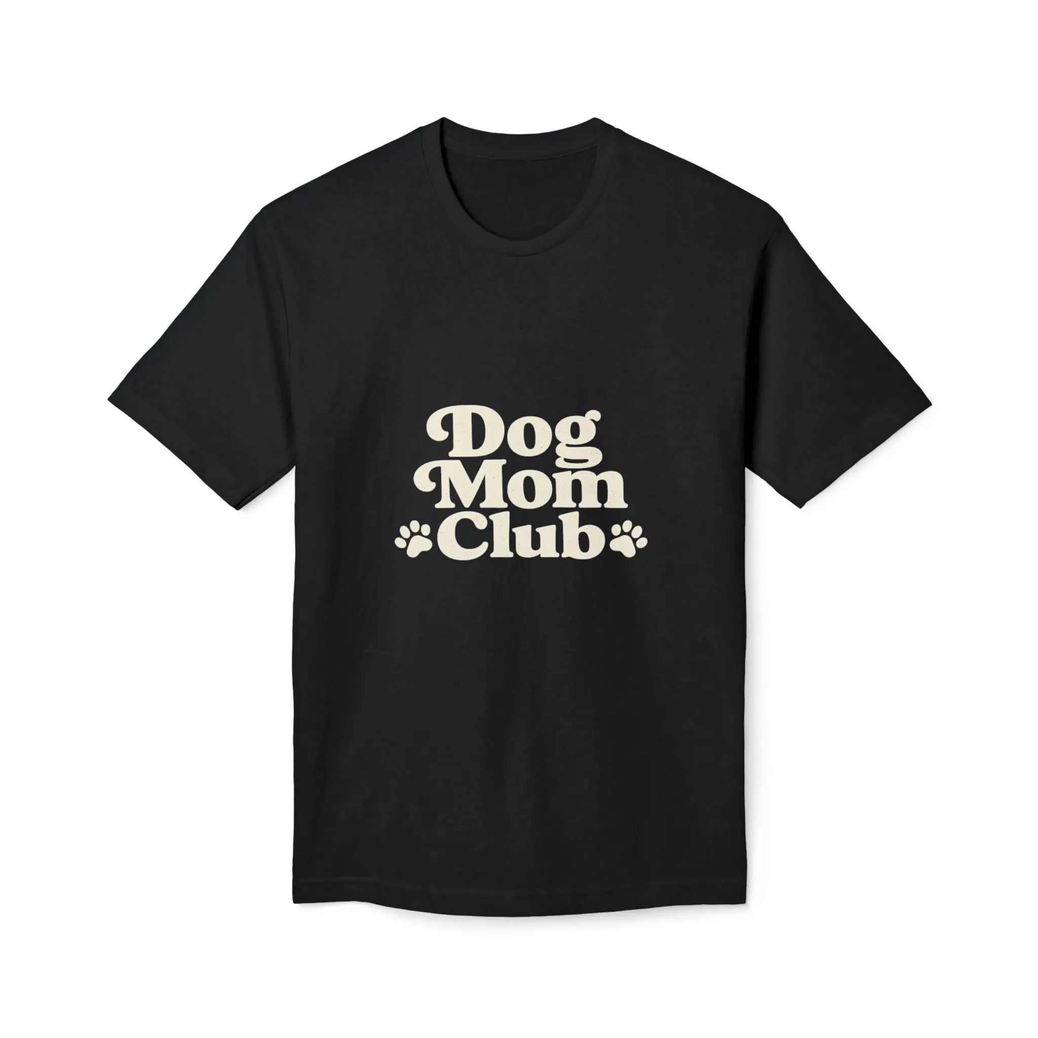 Dog Mom Club T-Shirt — Cute Paw Print Graphic Tee for Dog Lovers Printify